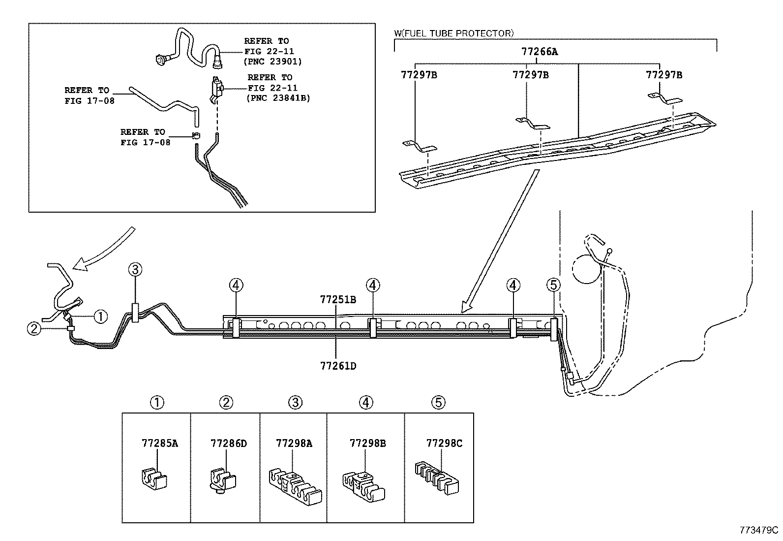 77196-02050 CLAMP, EVAPORATION VENT TUBE, NO.1 product image