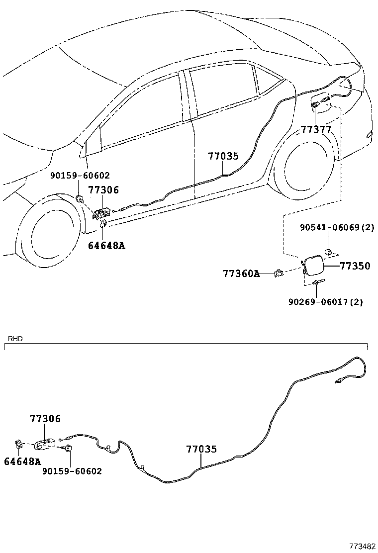 77261-02490 TUBE, FUEL TANK TO CANISTER product image