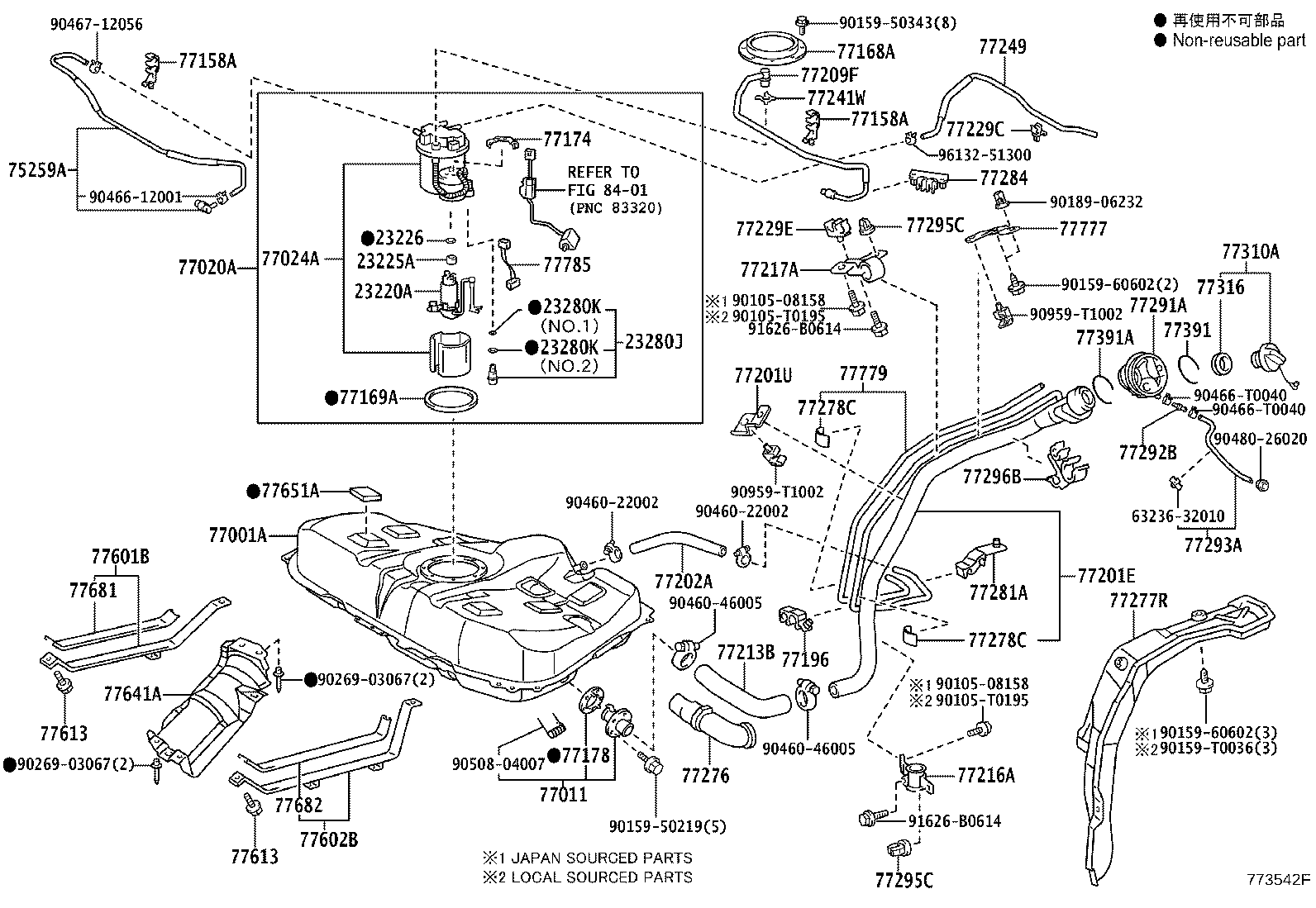 77001-02760 TANK SUB-ASSY, FUEL product image