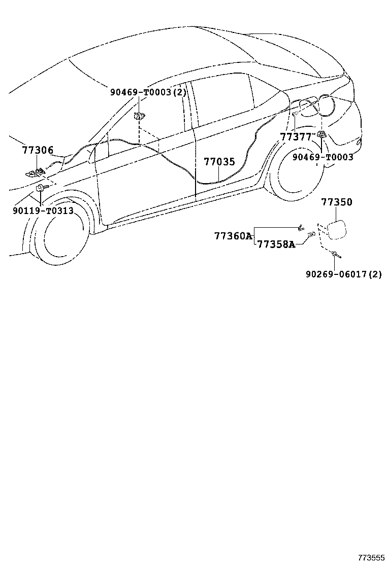 77001-02760 TANK SUB-ASSY, FUEL product image