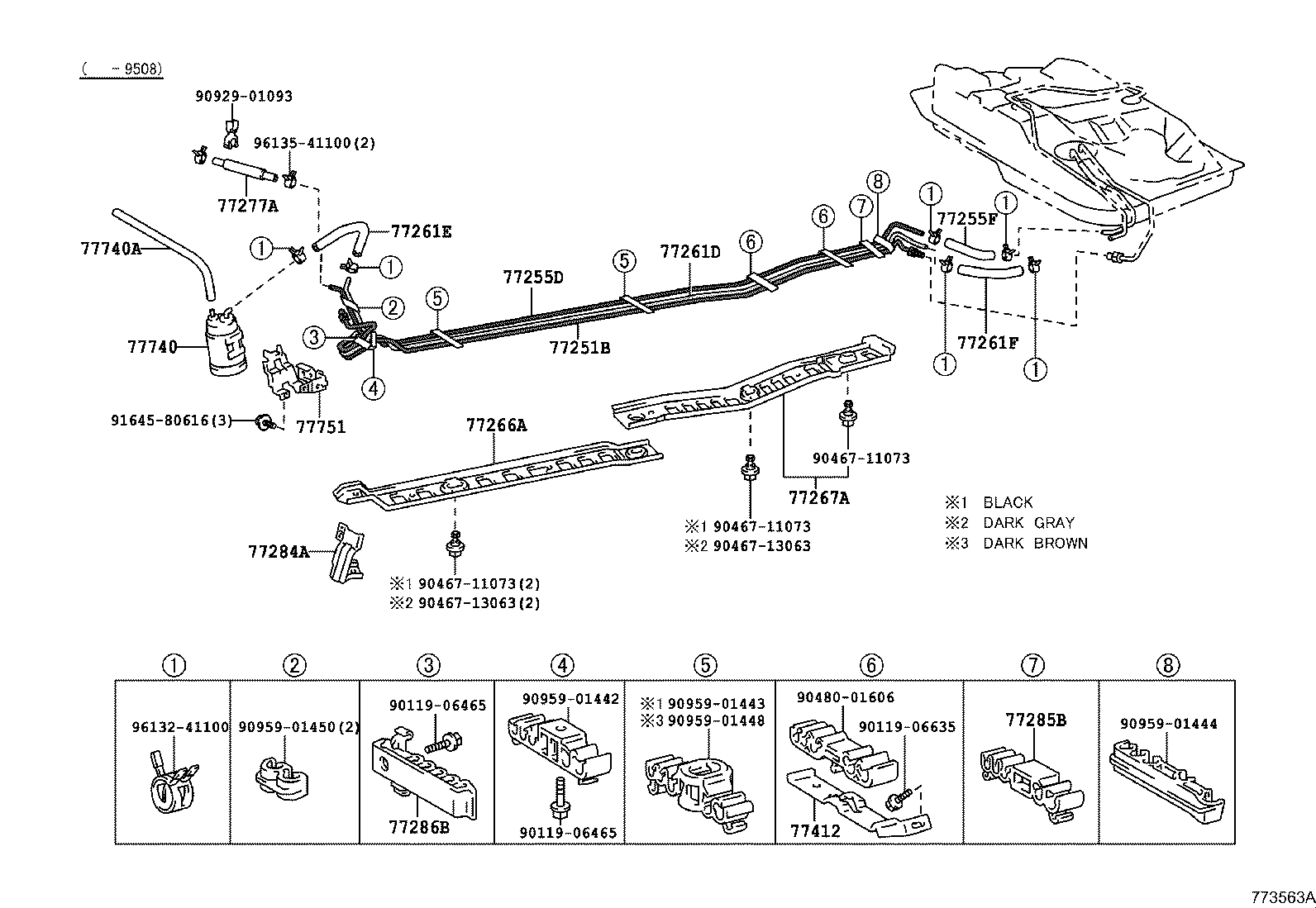 77113-13010 PLATE, FUEL TANK SIDE product image