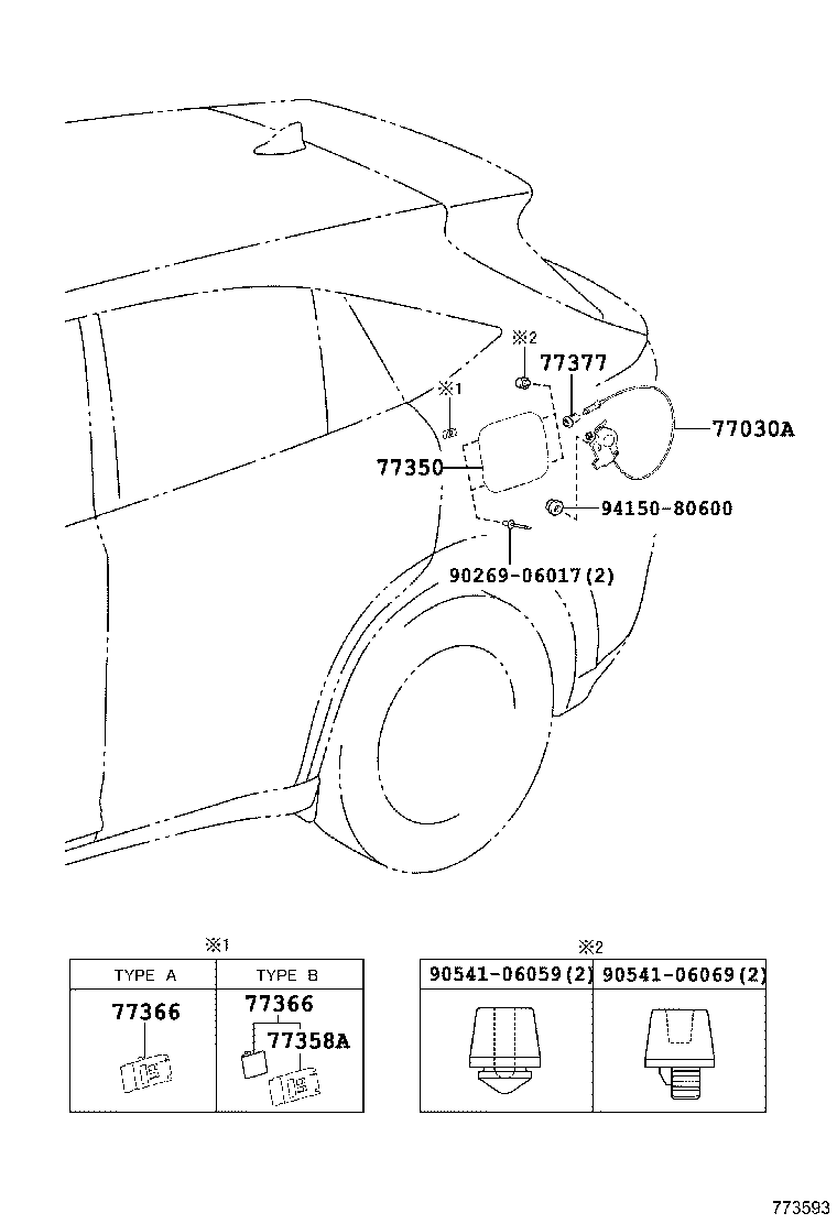 77014-48010 TUBE SUB-ASSY, FUEL TANK BREATHER, NO.3 product image