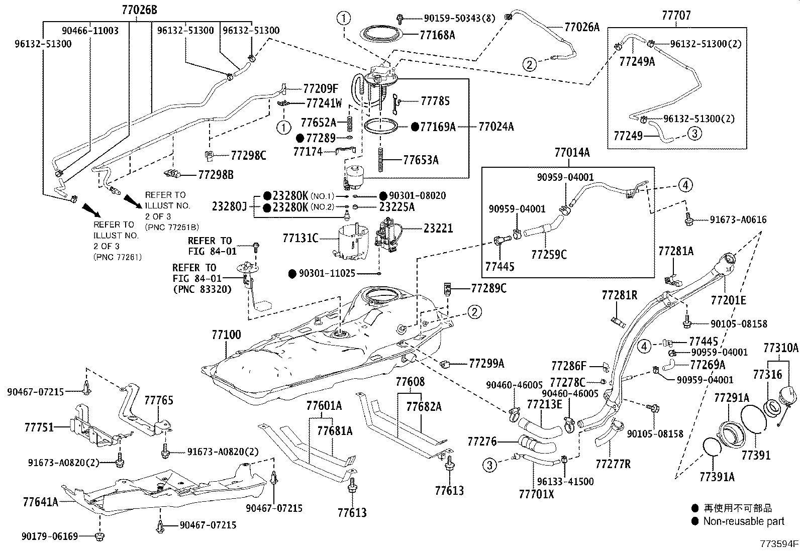 77014-48010 TUBE SUB-ASSY, FUEL TANK BREATHER, NO.3 product image