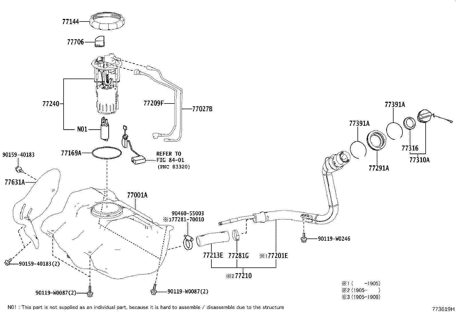 77240-0H030 TUBE ASSY, FUEL SUCTION product image