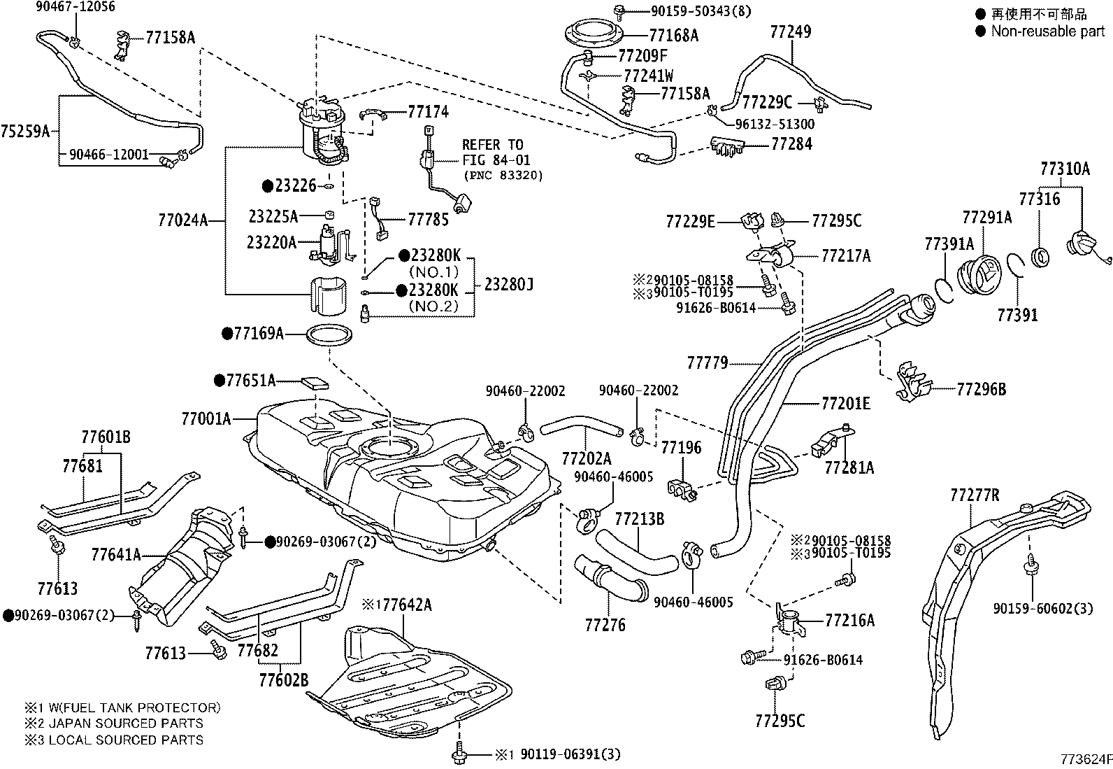 77001-02760 TANK SUB-ASSY, FUEL product image