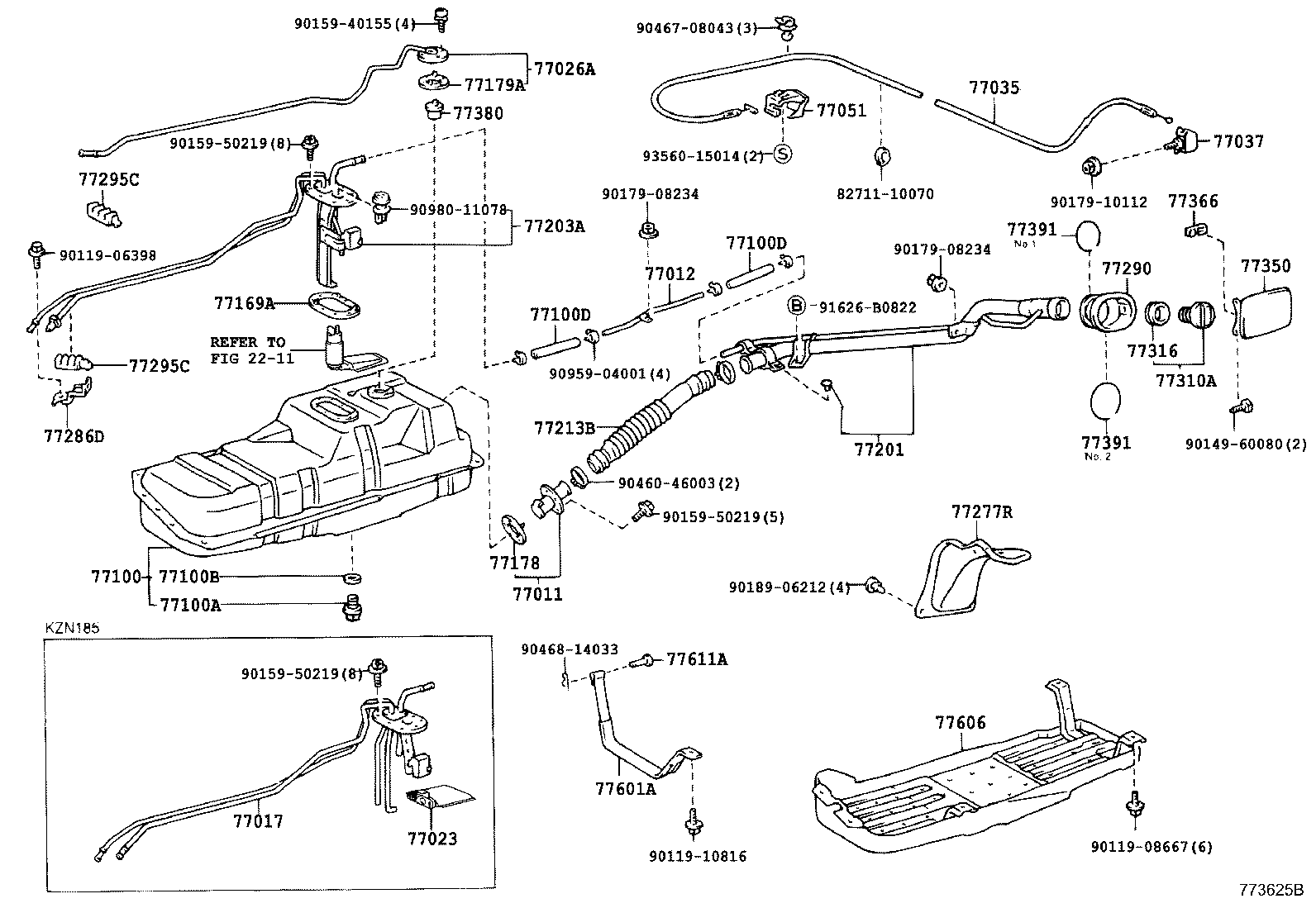 77017-35040 TUBE SUB-ASSY, FUEL AND EVAPORATION VENT product image