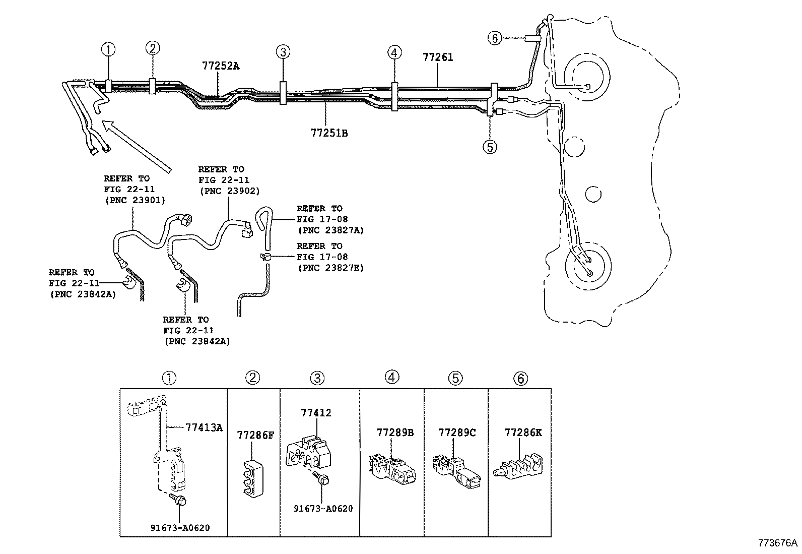77217-24010 SUPPORT, FUEL TANK FILLER PIPE, NO.2 product image