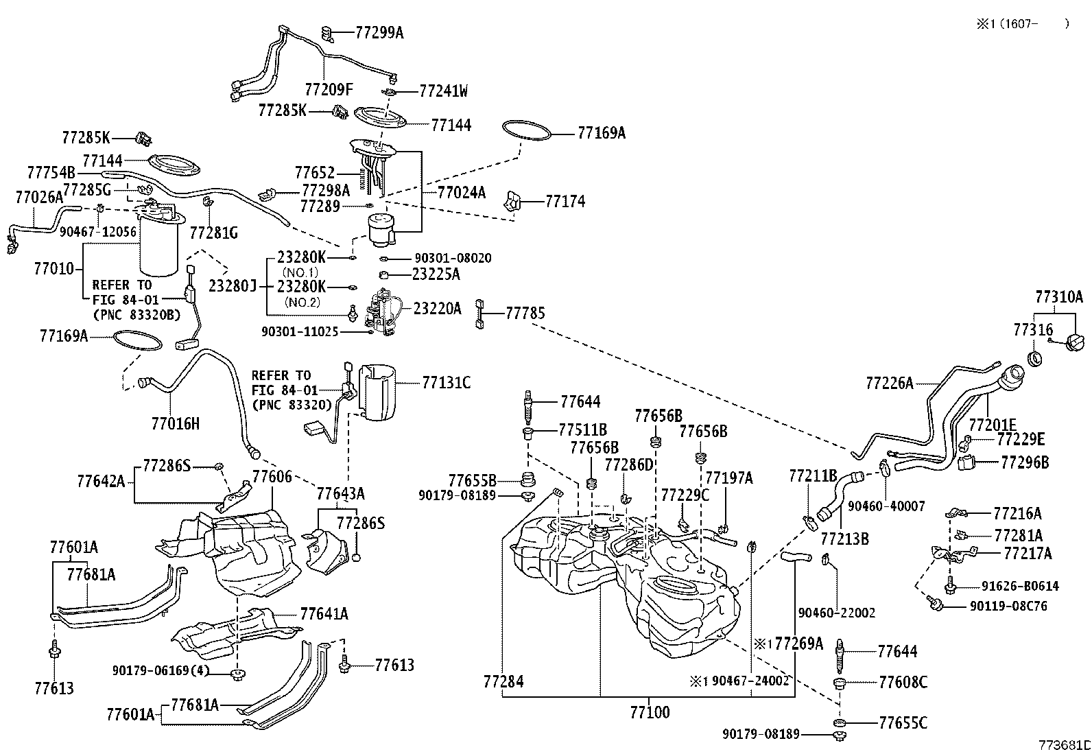 77261-24210 TUBE SUB-ASSY, FUEL EMISSION product image