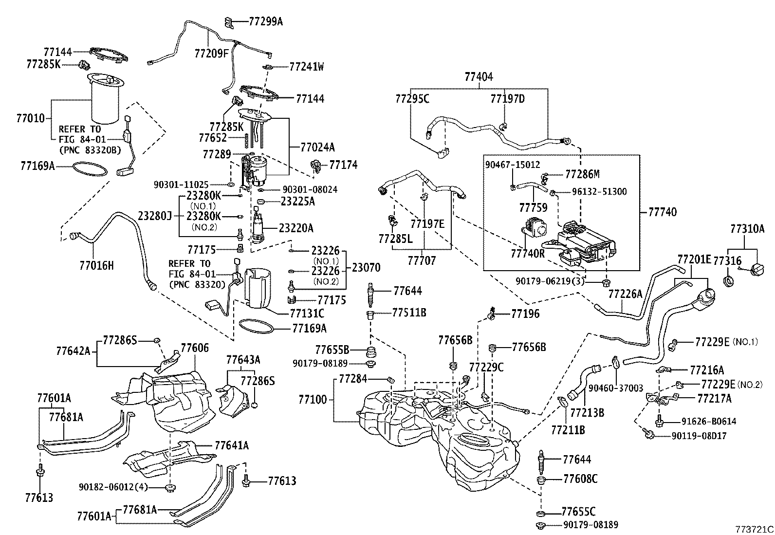 Toyota 77001-24110 TANK ASSY, FUEL