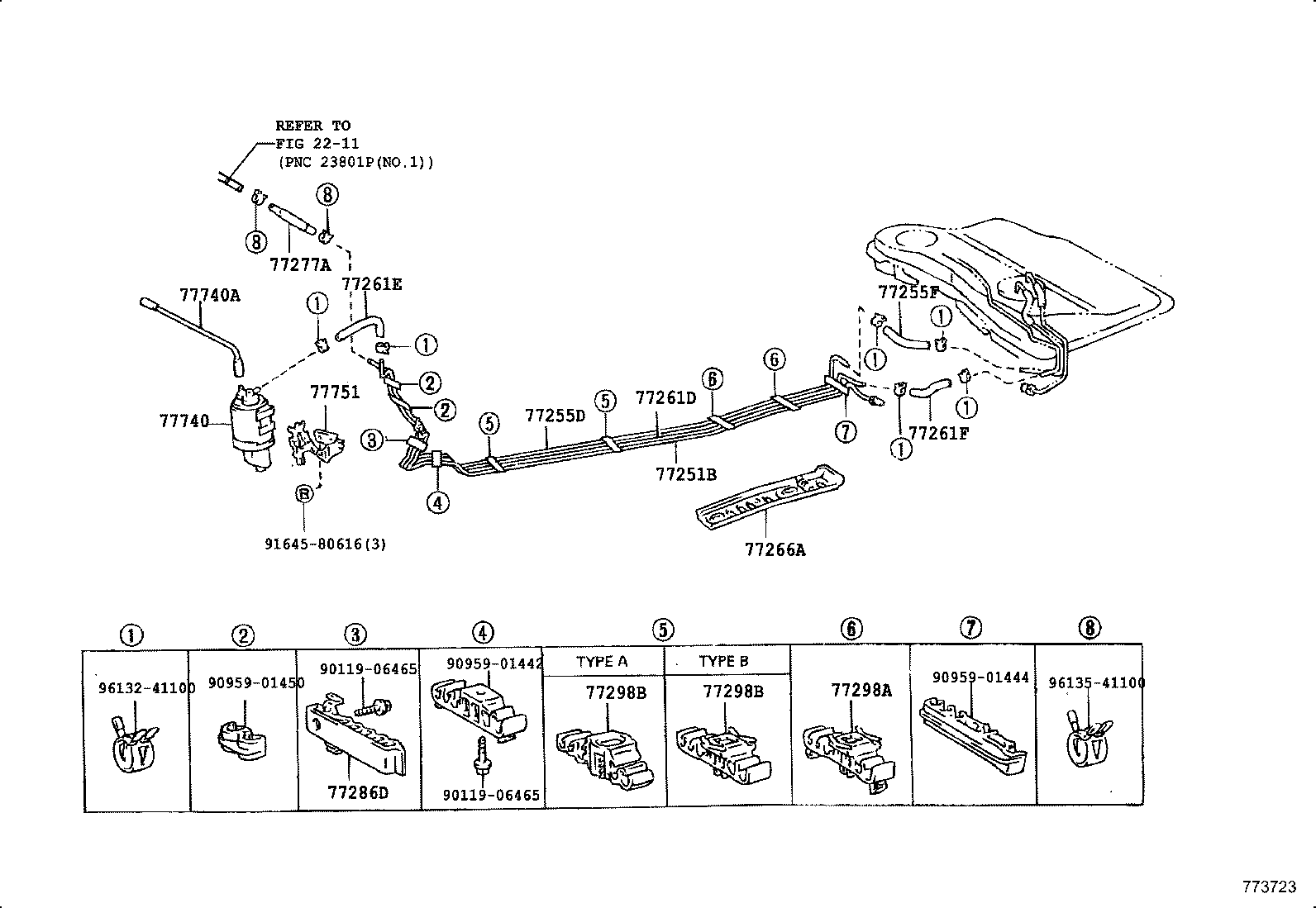 77017-12650 TUBE SUB-ASSY, FUEL AND EVAPORATION VENT product image