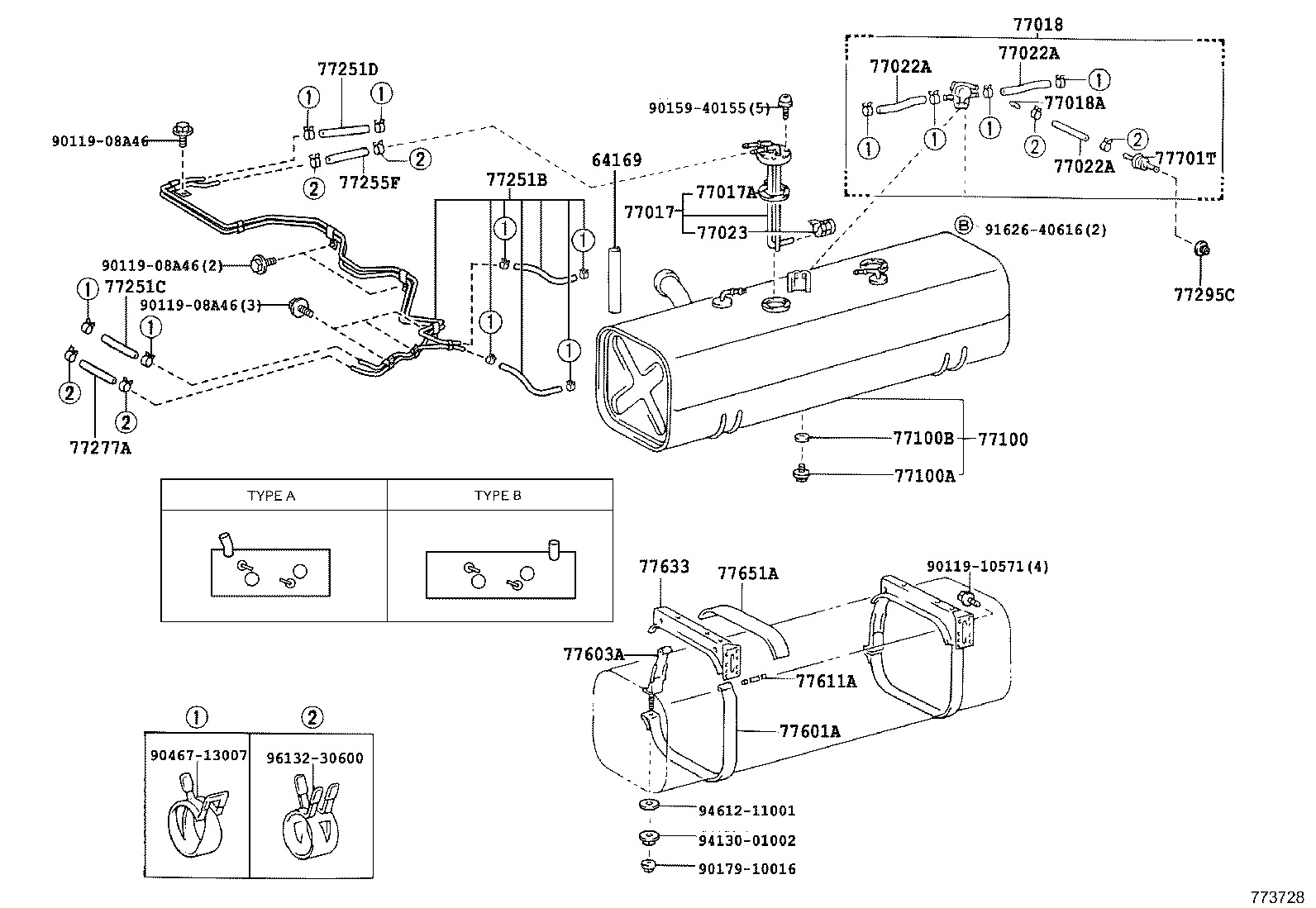 77206-25050 TUBE, FUEL MAIN, NO.2 product image