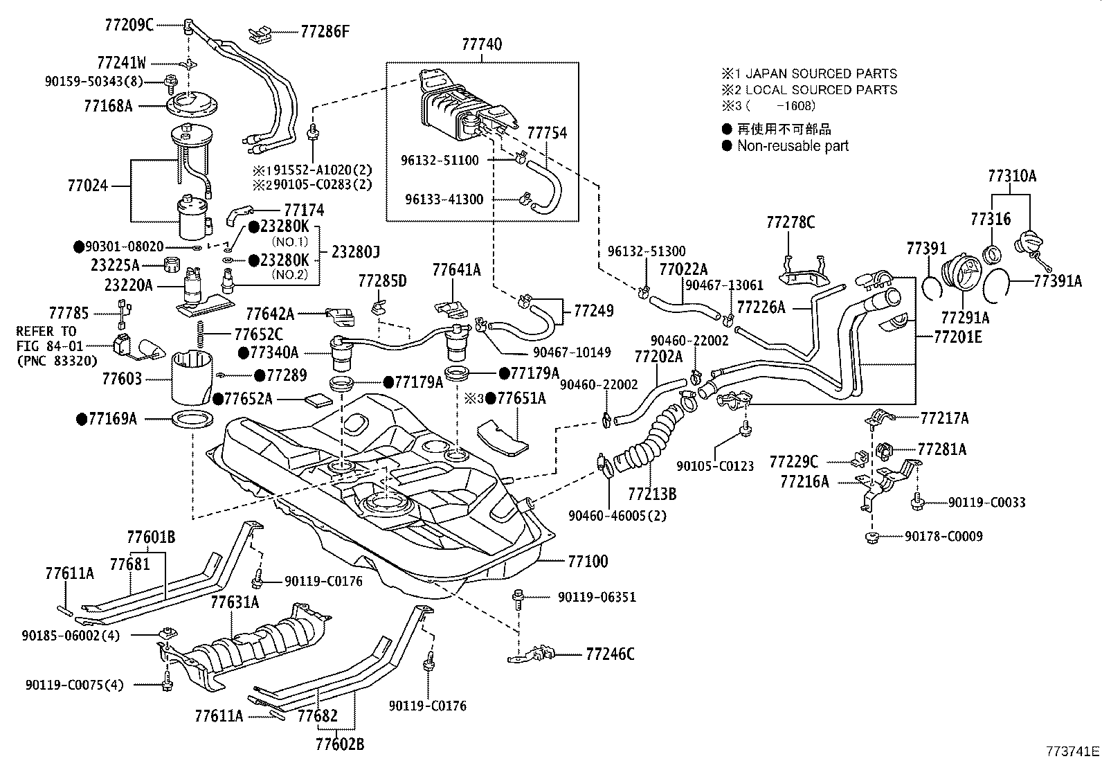 77024-06170 TUBE SUB-ASSY, FUEL MAIN & RETURN, FRONT product image