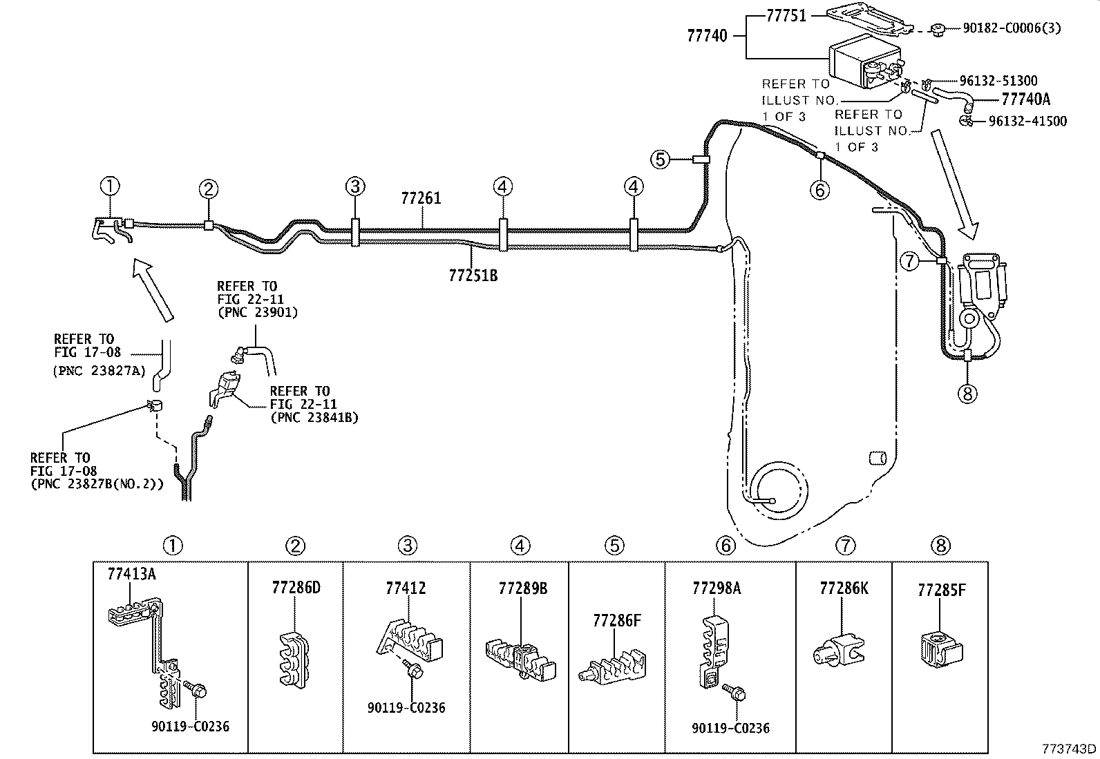 77286-0N090 CLAMP, FUEL TUBE, NO.7 product image