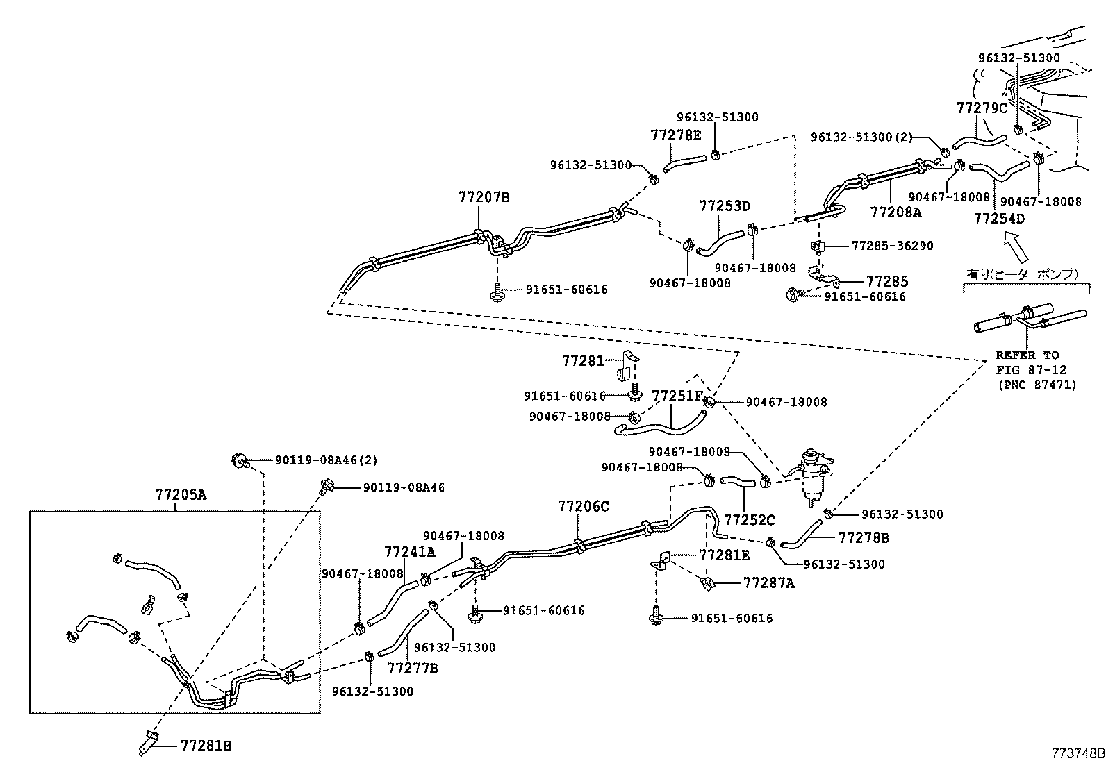 77201-36192 PIPE SUB-ASSY, FUEL TANK INLET product image