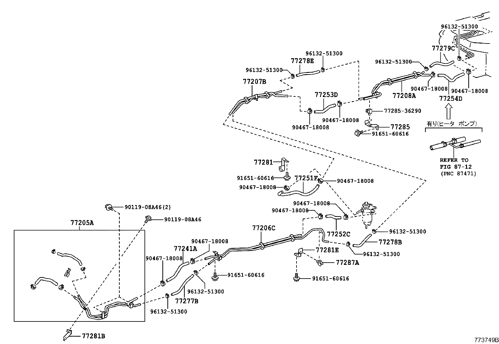 77201-36192 PIPE SUB-ASSY, FUEL TANK INLET product image