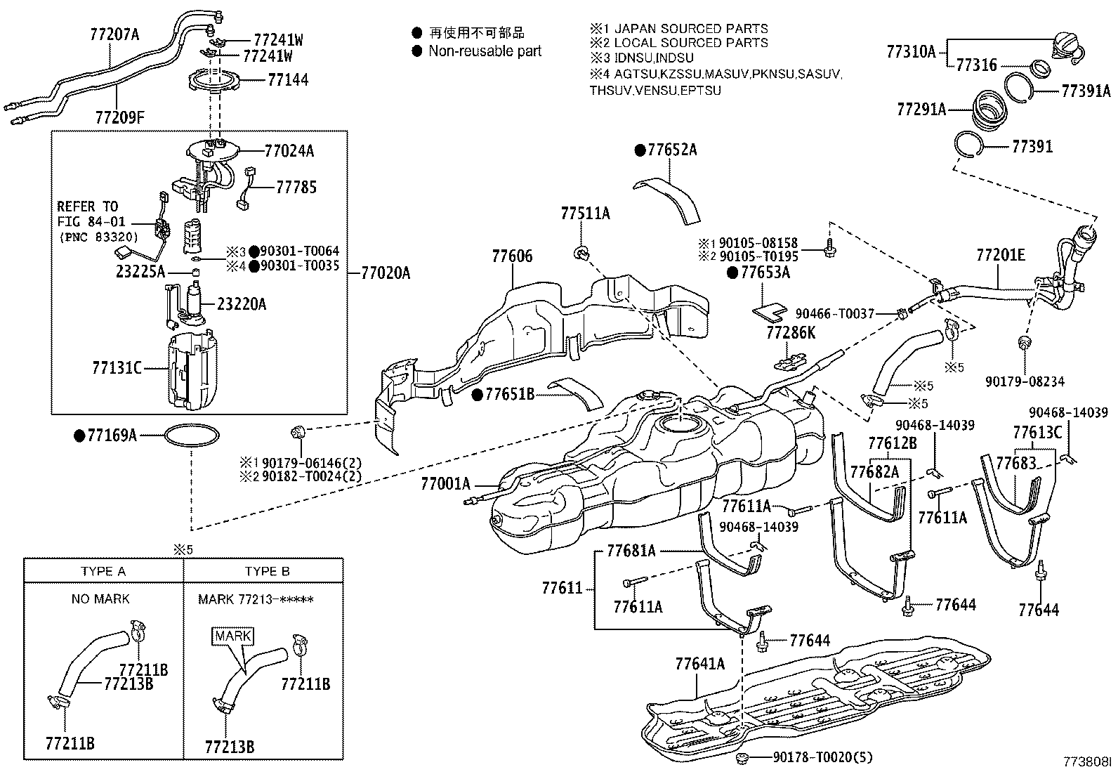 77001-0K520 TANK SUB-ASSY, FUEL product image