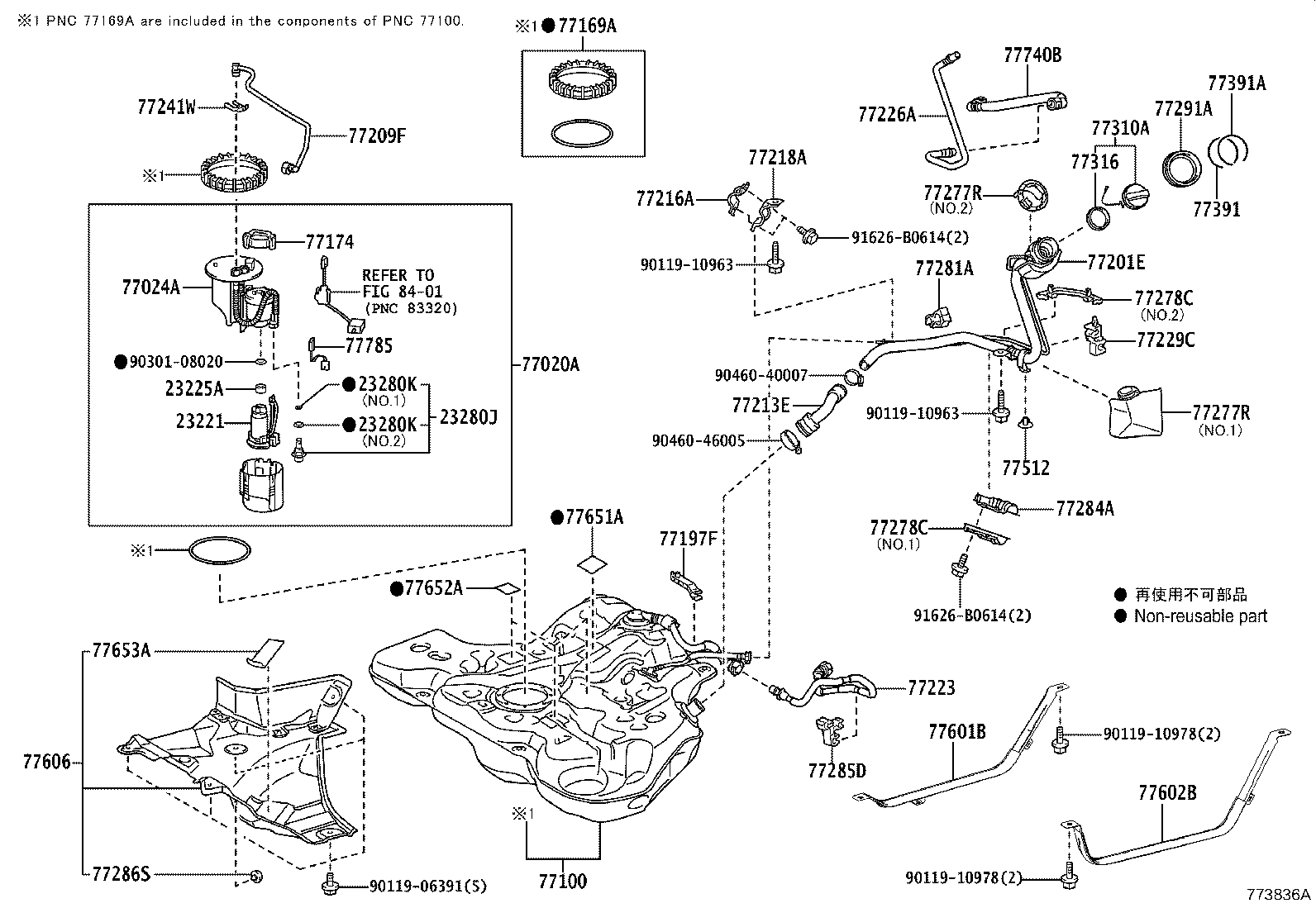 Toyota 77001-12E60 TANK ASSY, FUEL