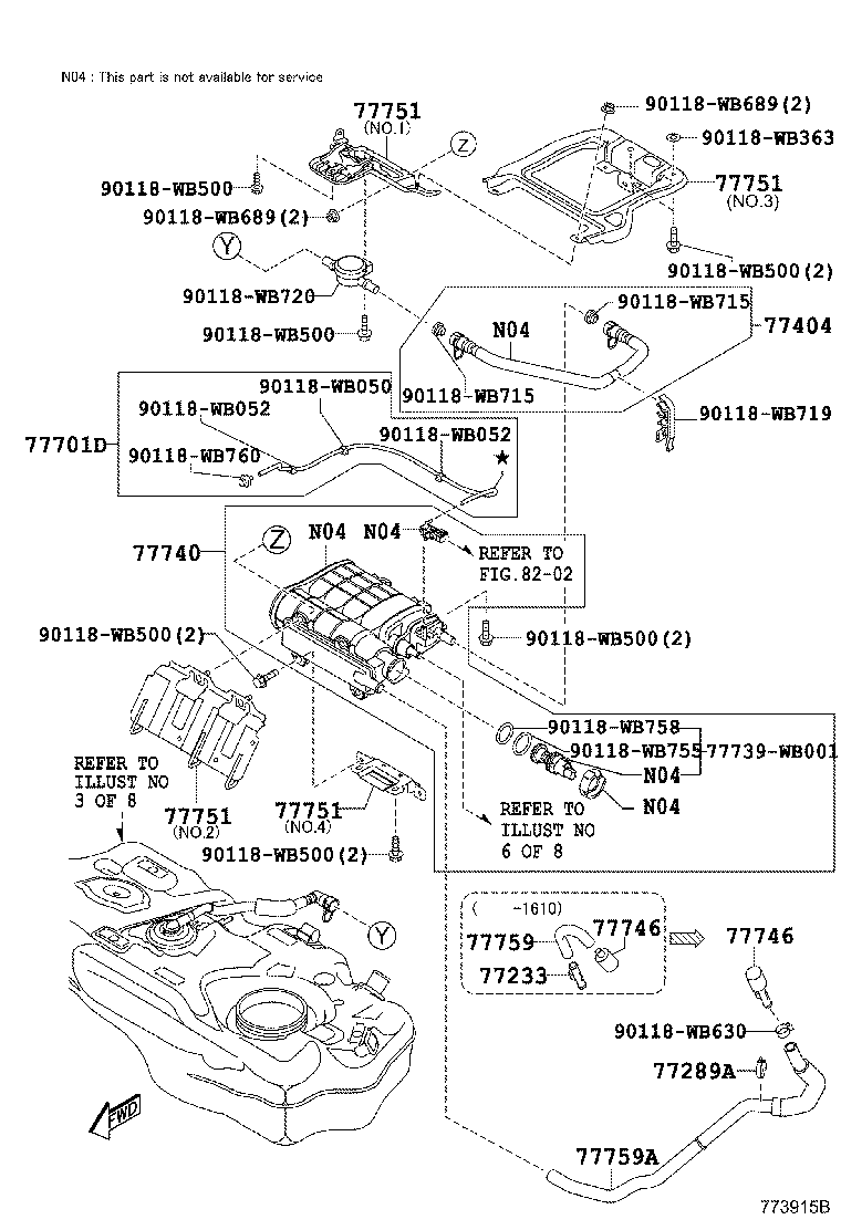 Toyota 77001-WB007 TANK ASSY, FUEL