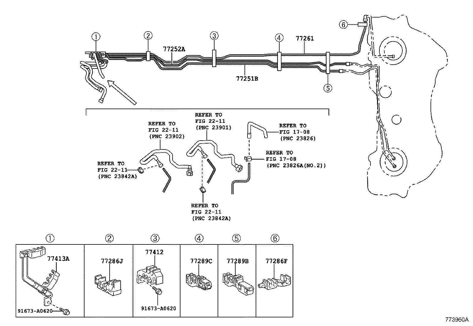 77217-24010 SUPPORT, FUEL TANK FILLER PIPE, NO.2 product image