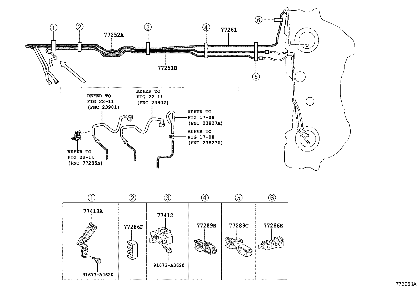 77217-24010 SUPPORT, FUEL TANK FILLER PIPE, NO.2 product image