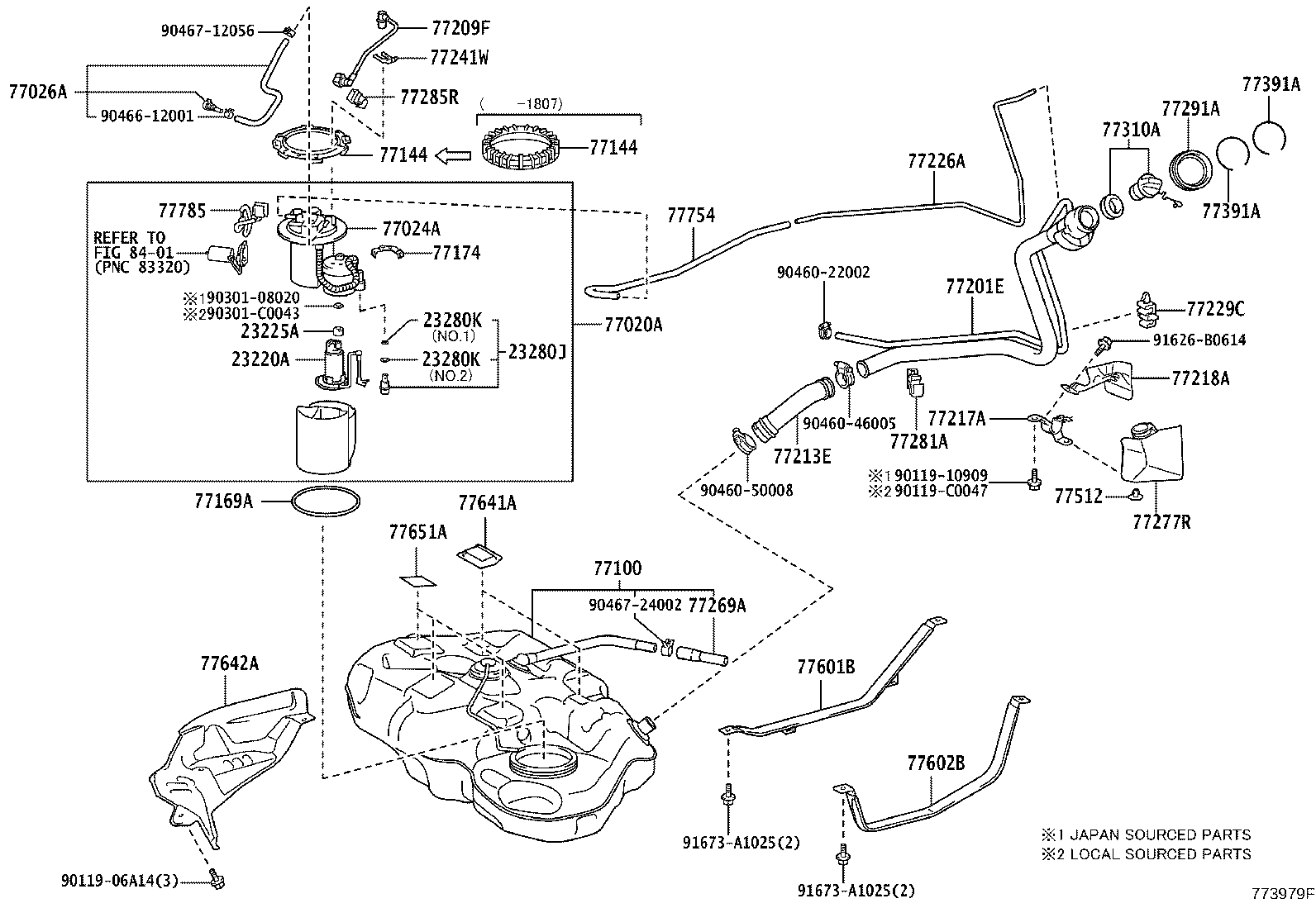 77020-02B90 TUBE ASSY, FUEL SUCTION W/PUMP & GAGE product image