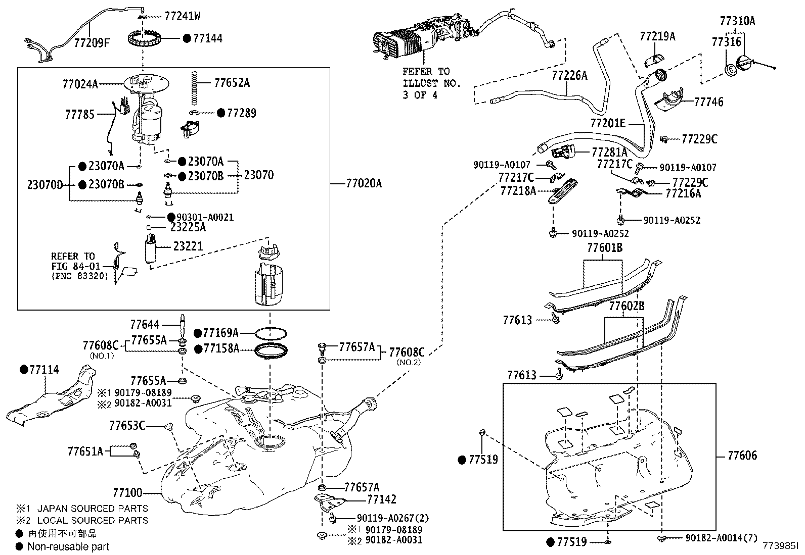 Toyota 77169-0C010 GASKET, FUEL SUCTION TUBE SET