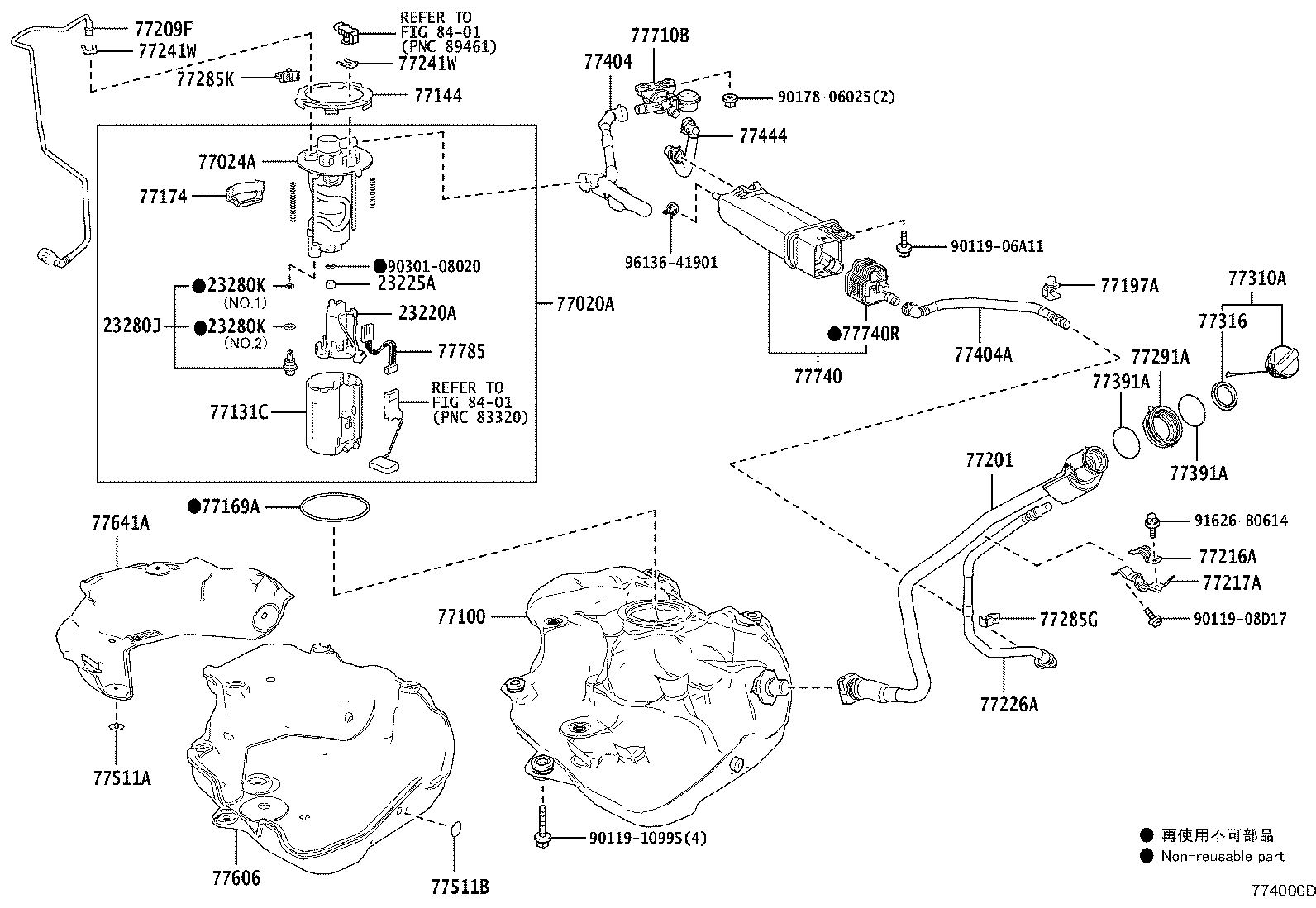 Toyota 77001-76190 TANK ASSY, FUEL
