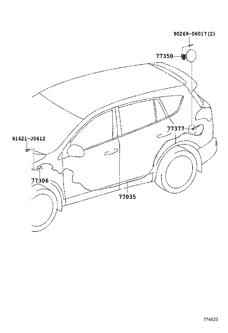 77261-0R070 TUBE, FUEL TANK TO CANISTER product image