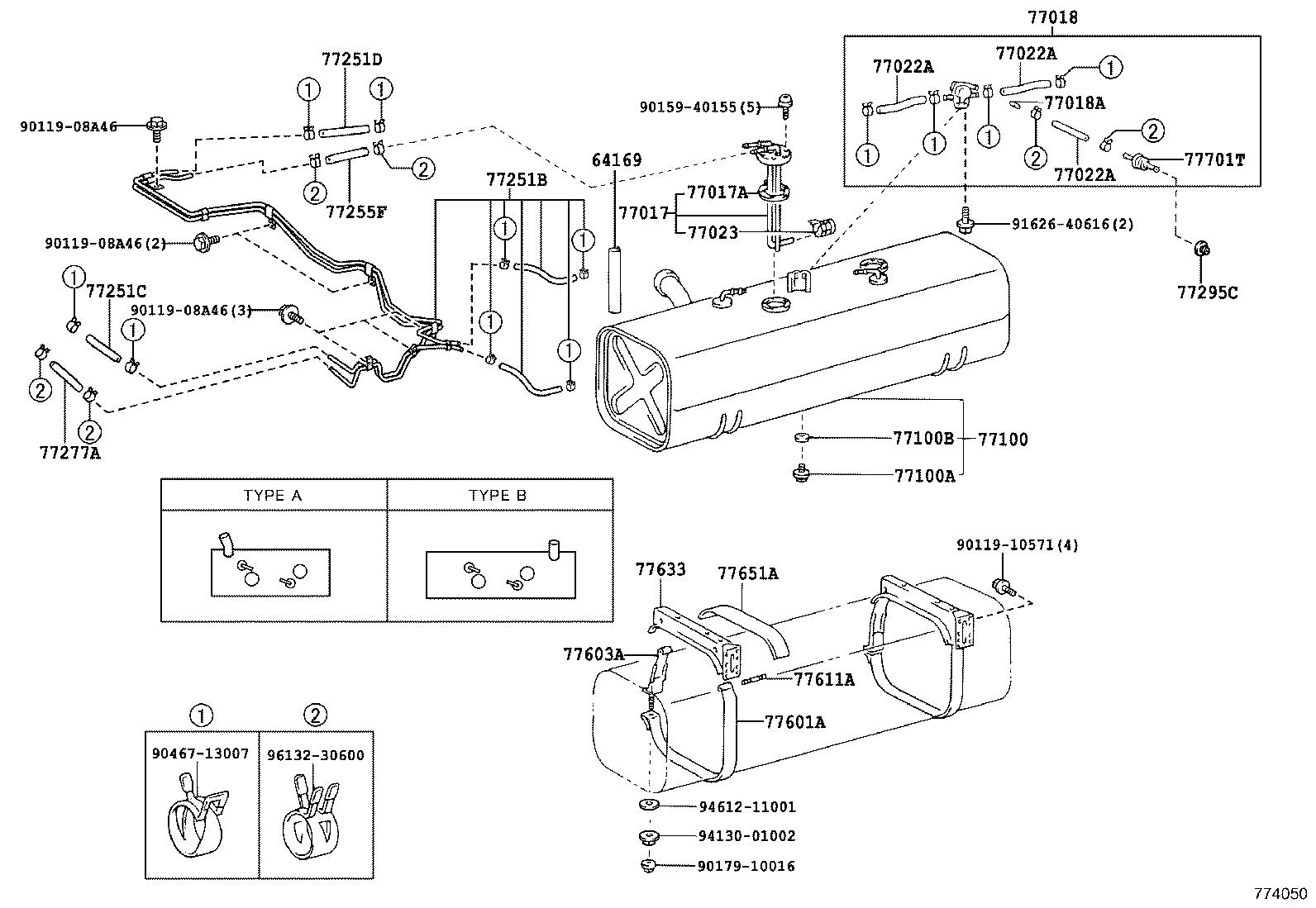 77206-25050 TUBE, FUEL MAIN, NO.2 product image