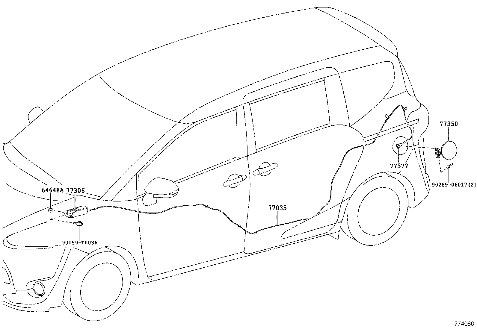77285-0D270 CLAMP, FUEL TUBE, NO.4 product image