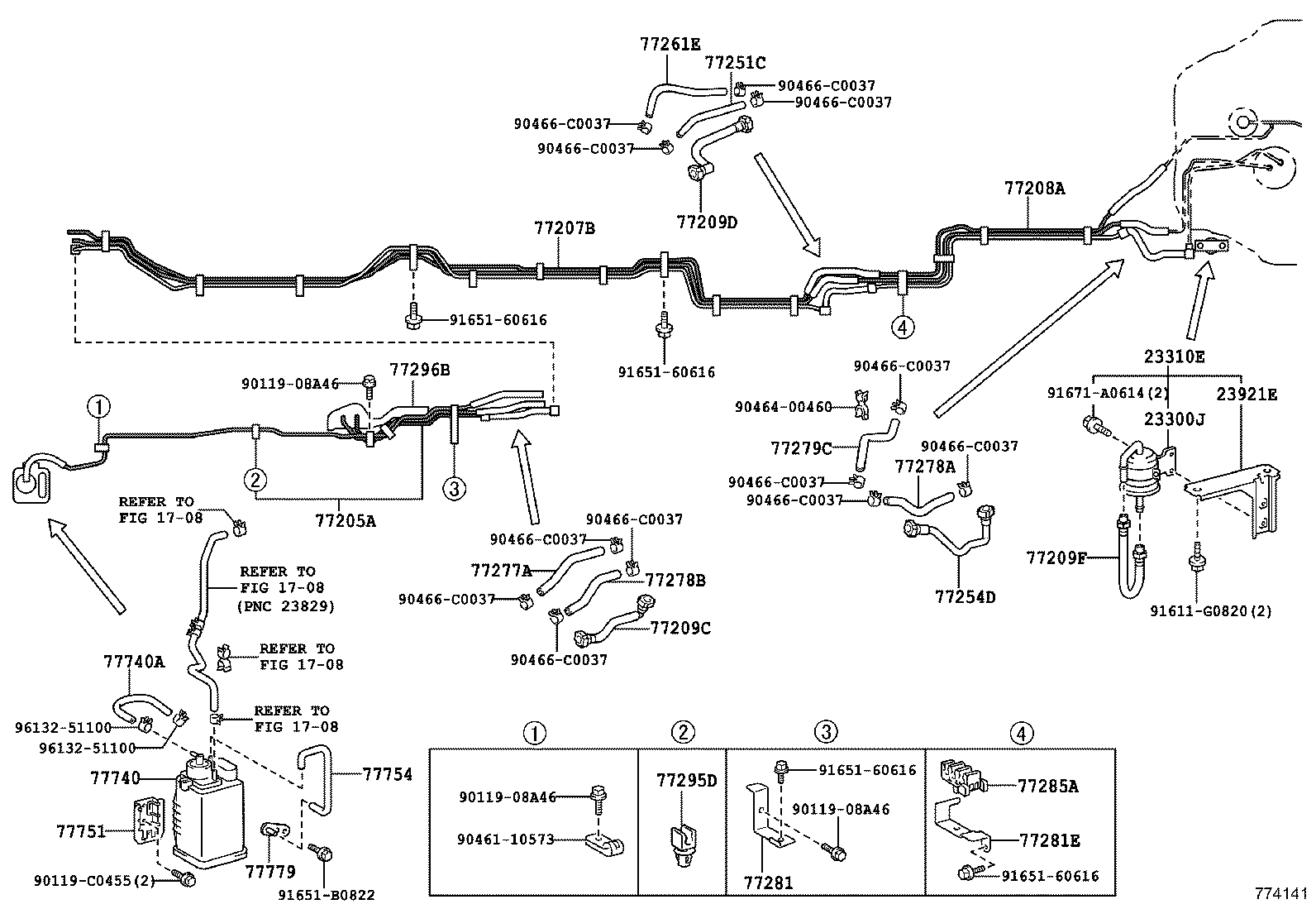 77209-0S010 TUBE SUB-ASSY, FUEL TANK MAIN product image