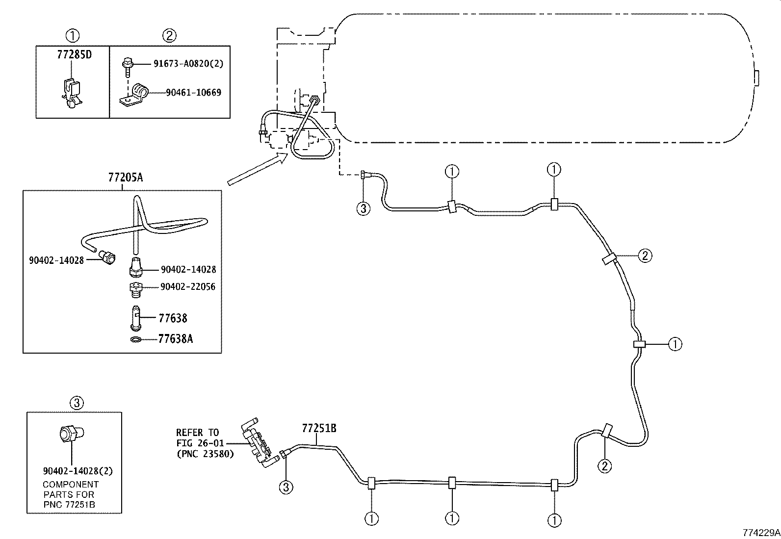 77240-36050 TUBE ASSY, FUEL SUCTION product image