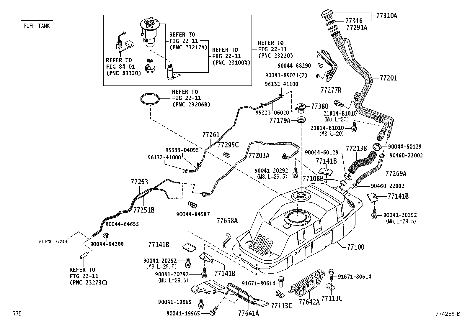 Toyota 77001-B4011 TANK ASSY, FUEL