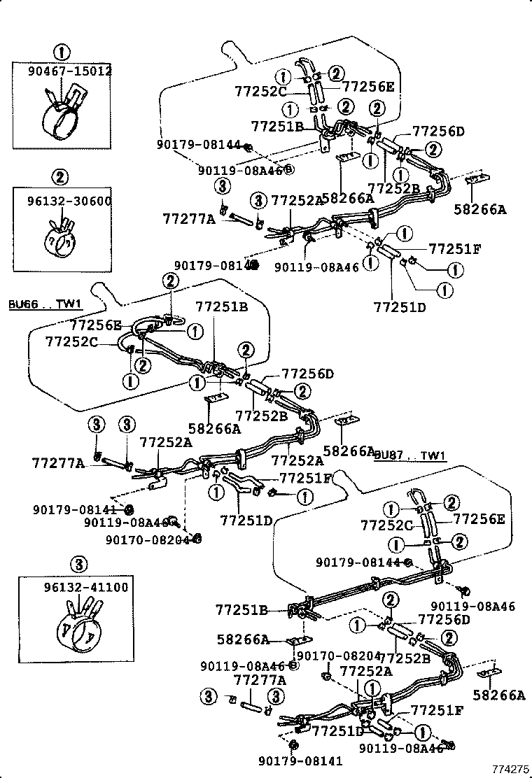 58266-36290 BRACKET, FUEL TUBE CLAMP product image