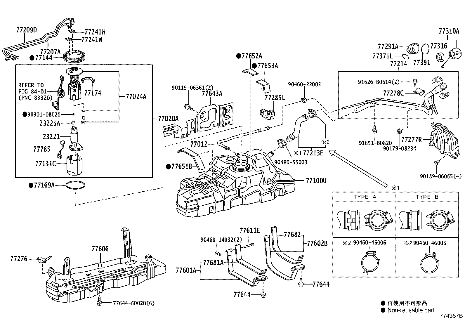 77012-60320 TUBE SUB-ASSY, FUEL TANK BREATHER product image