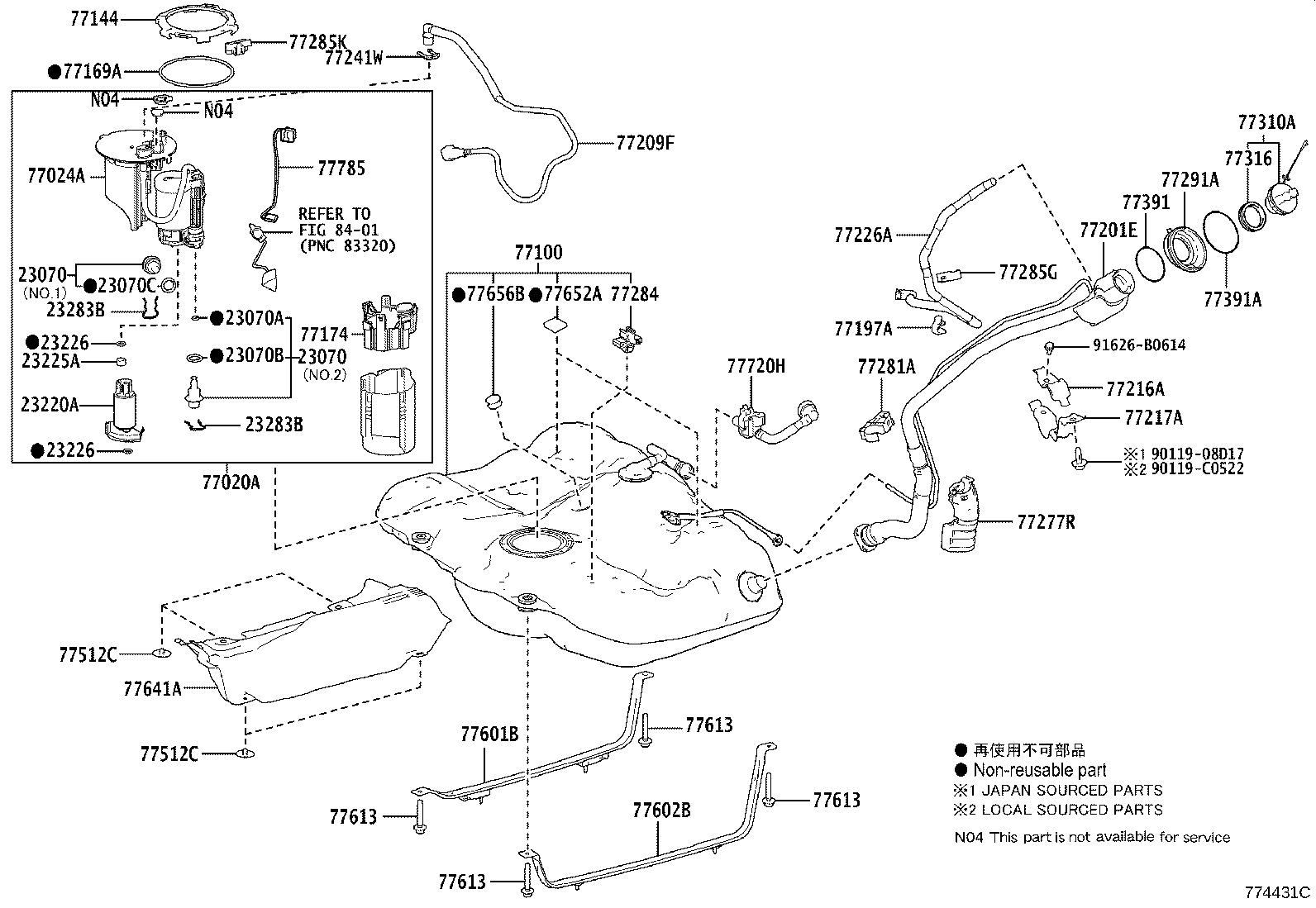 77001-06390 TANK ASSY, FUEL product image