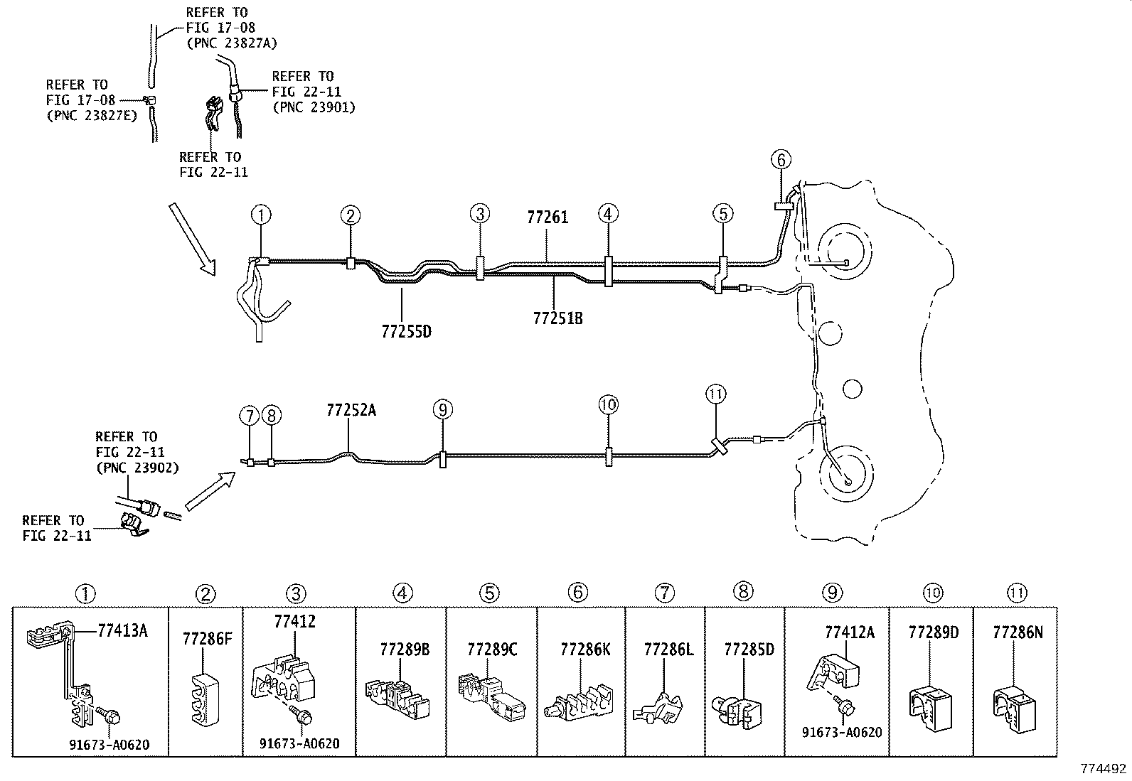 77261-24210 TUBE SUB-ASSY, FUEL EMISSION product image