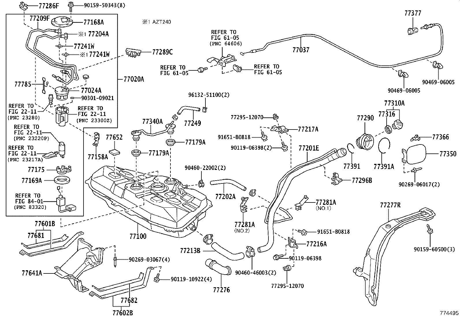77020-63011 TUBE ASSY, FUEL SUCTION W/PUMP & GAGE product image