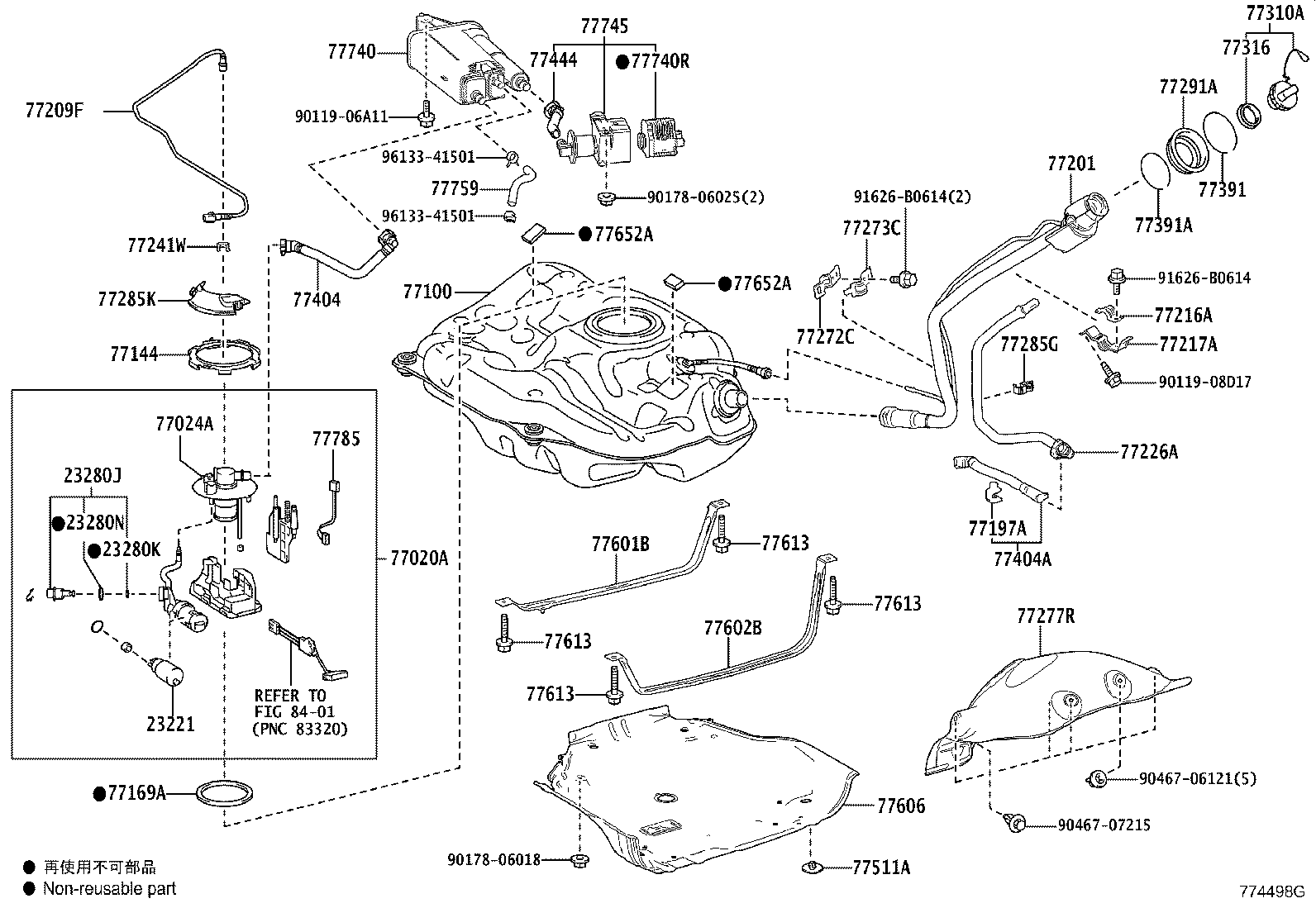 Toyota 77001-10400 TANK ASSY, FUEL