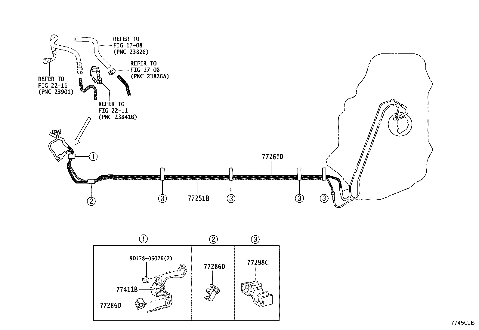 77216-F4040 SUPPORT, FUEL TANK FILLER PIPE, NO.1 product image