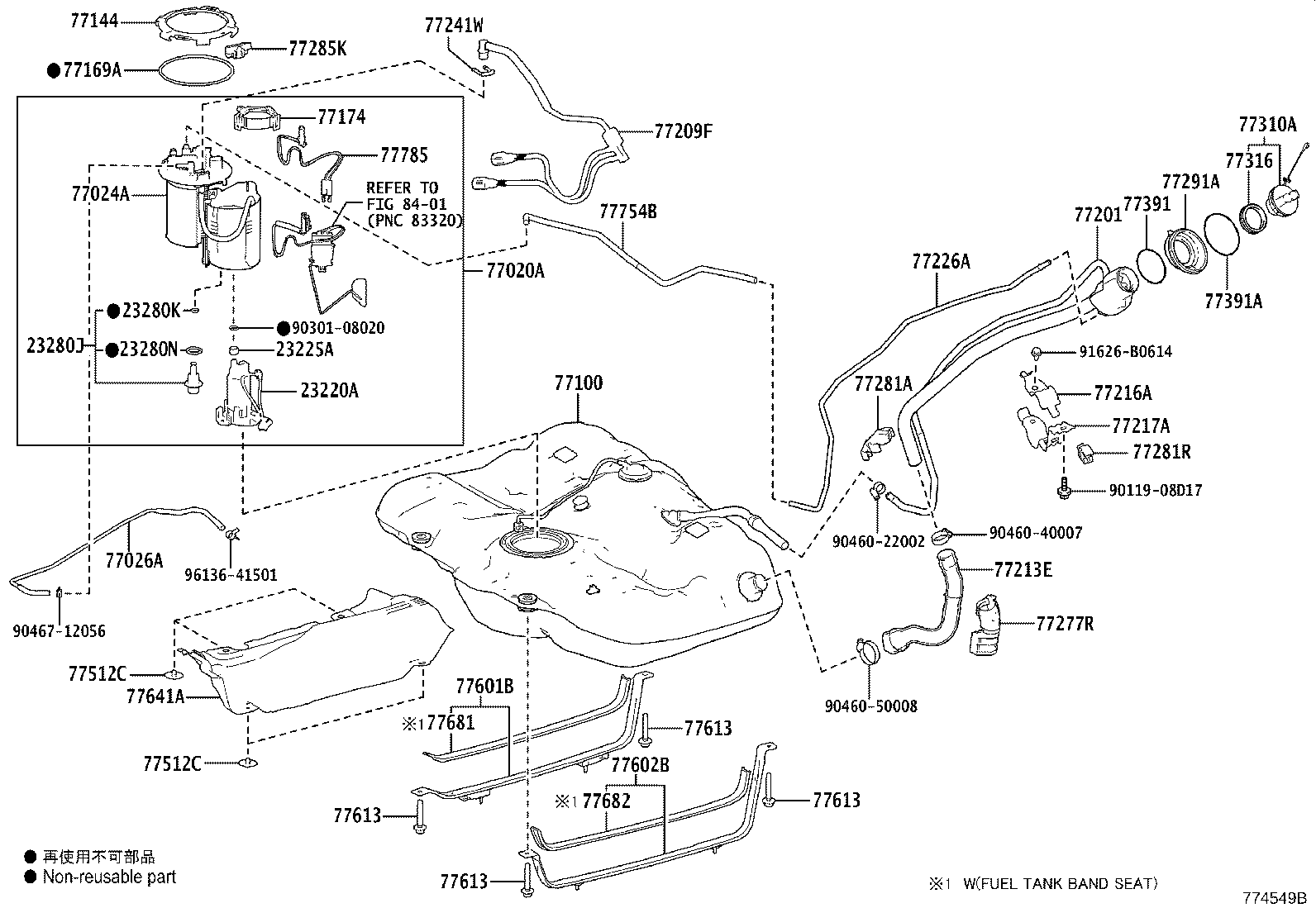 23220-36130 PUMP ASSY, FUEL W/FILTER product image