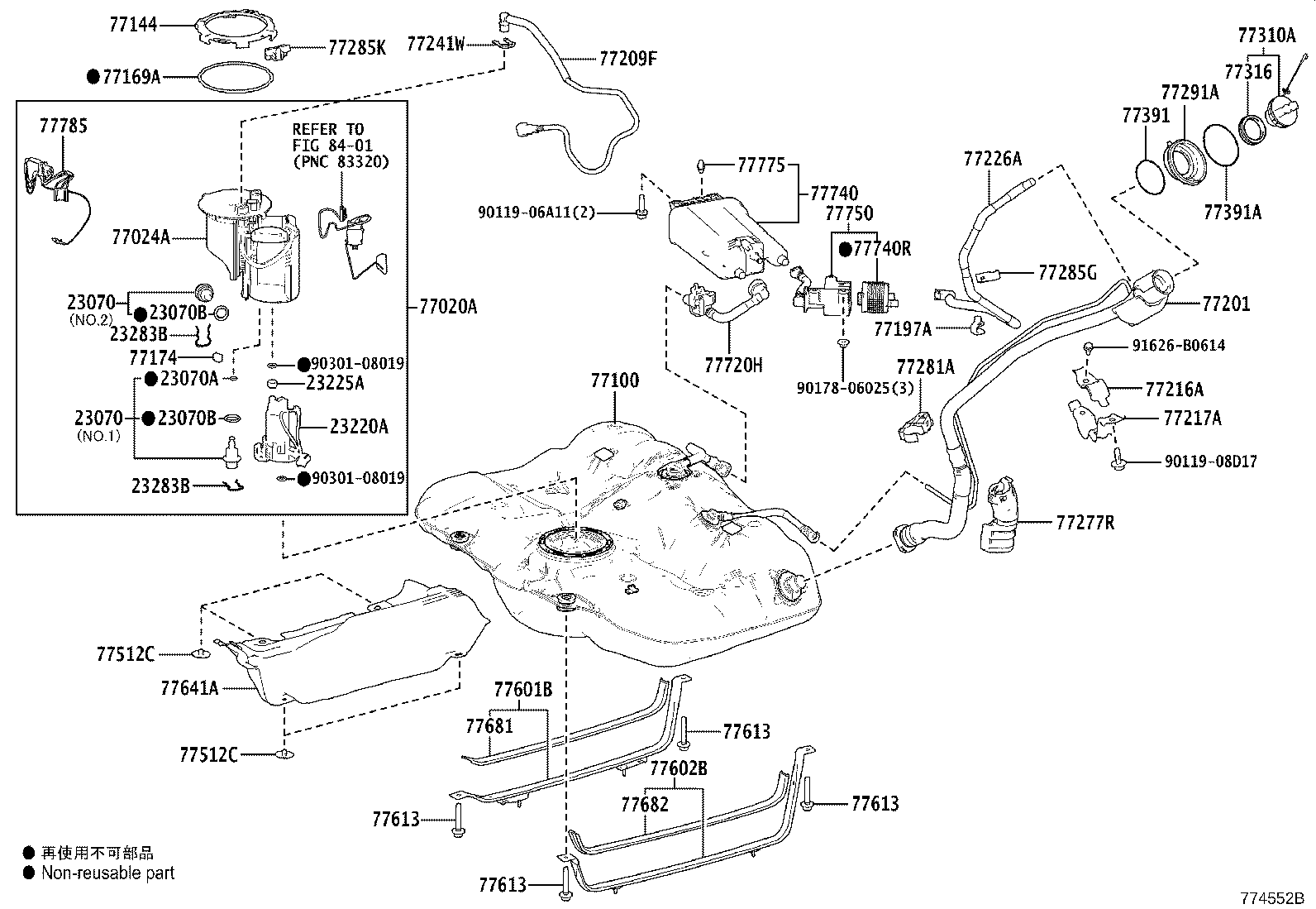 23220-36130 PUMP ASSY, FUEL W/FILTER product image