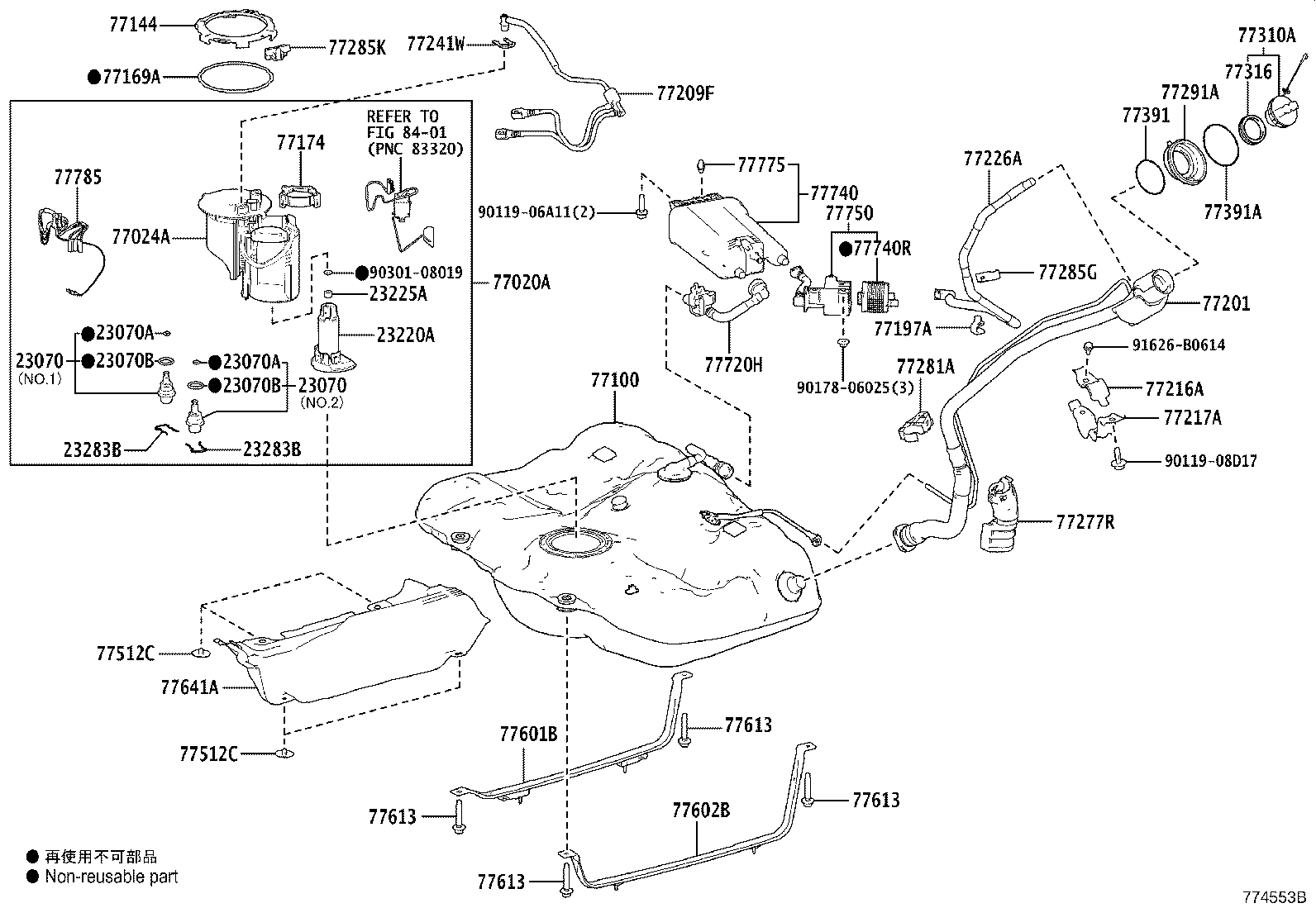 Toyota 77001-33570 TANK ASSY, FUEL