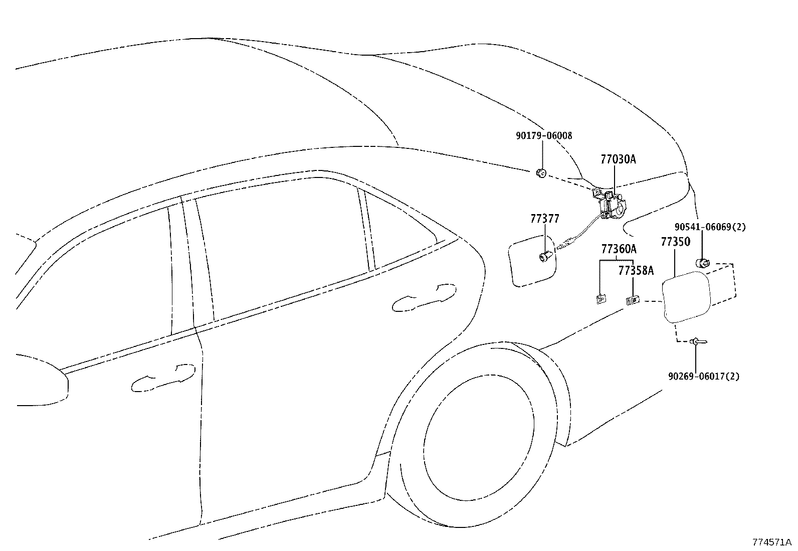 77010-30040 TUBE ASSY, FUEL TANK VENT product image