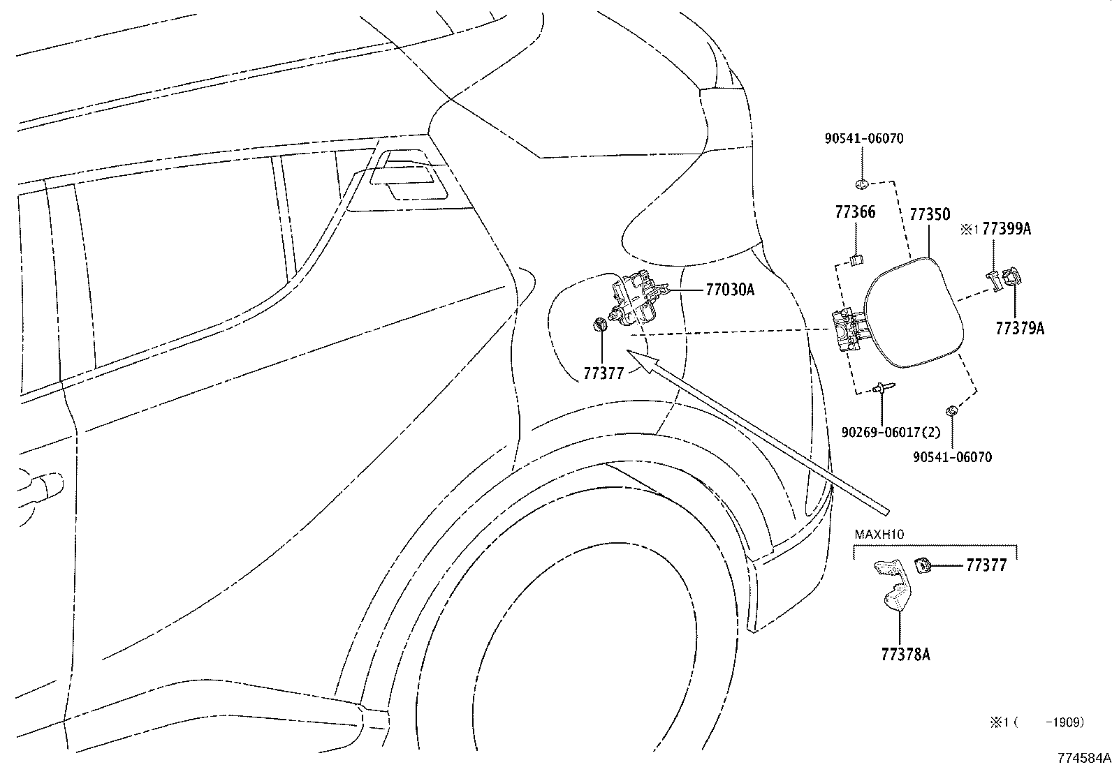 77261-F4070 TUBE, FUEL TANK TO CANISTER product image