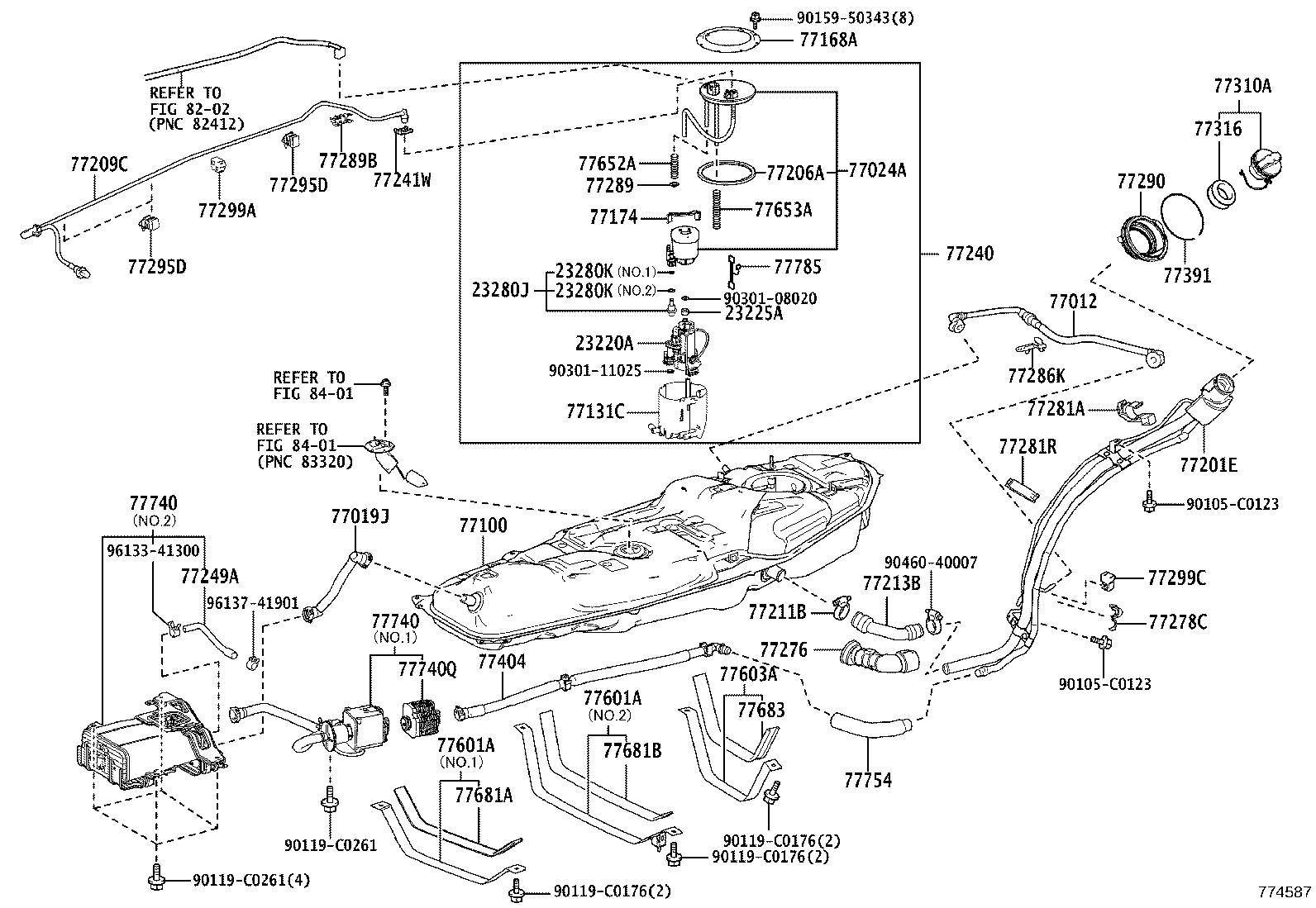 77209-0R040 TUBE SUB-ASSY, FUEL TANK MAIN product image