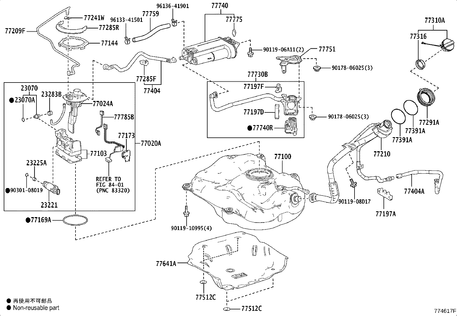 Toyota 77001-76220 TANK ASSY, FUEL