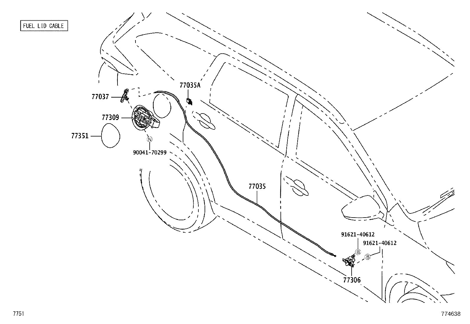90041-89021 GROMMET, FUEL HOSE product image
