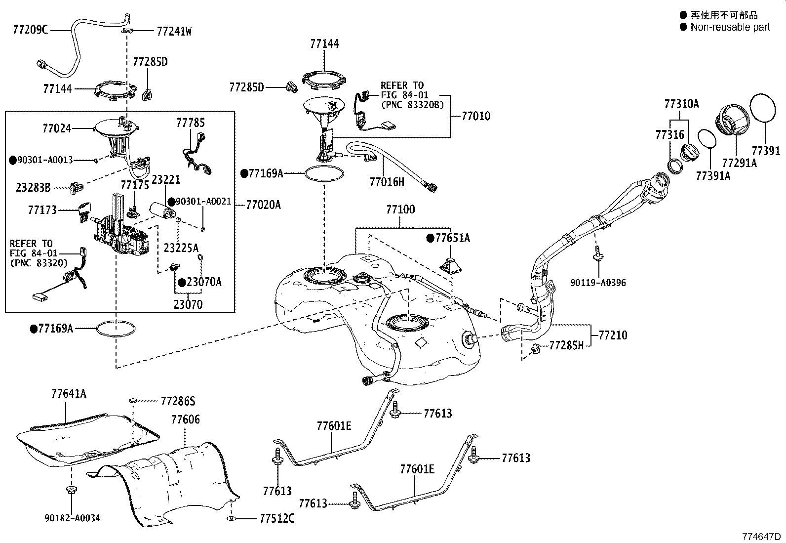 Toyota 77001-0R100 TANK ASSY, FUEL