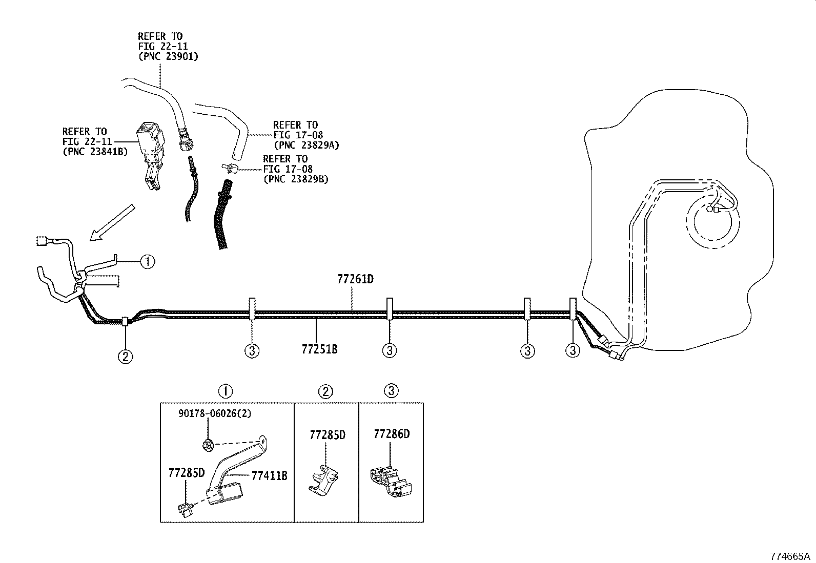 77169-F4050 GASKET, FUEL SUCTION TUBE SET product image